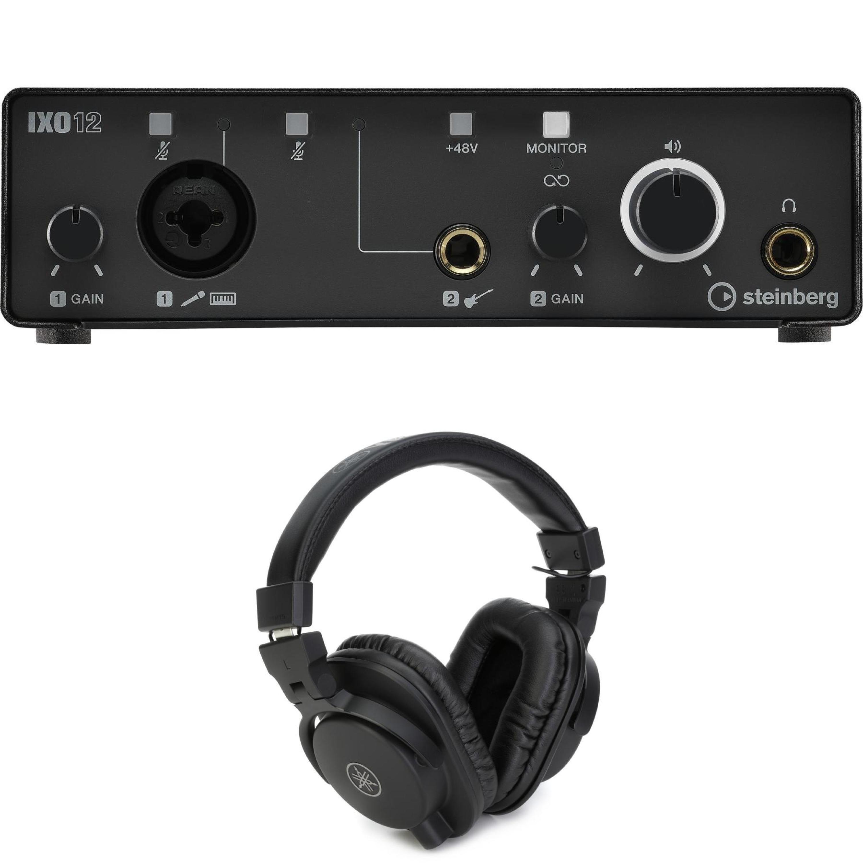 Steinberg IXO12 2x2 USB Audio Interface with Headphones - Black 