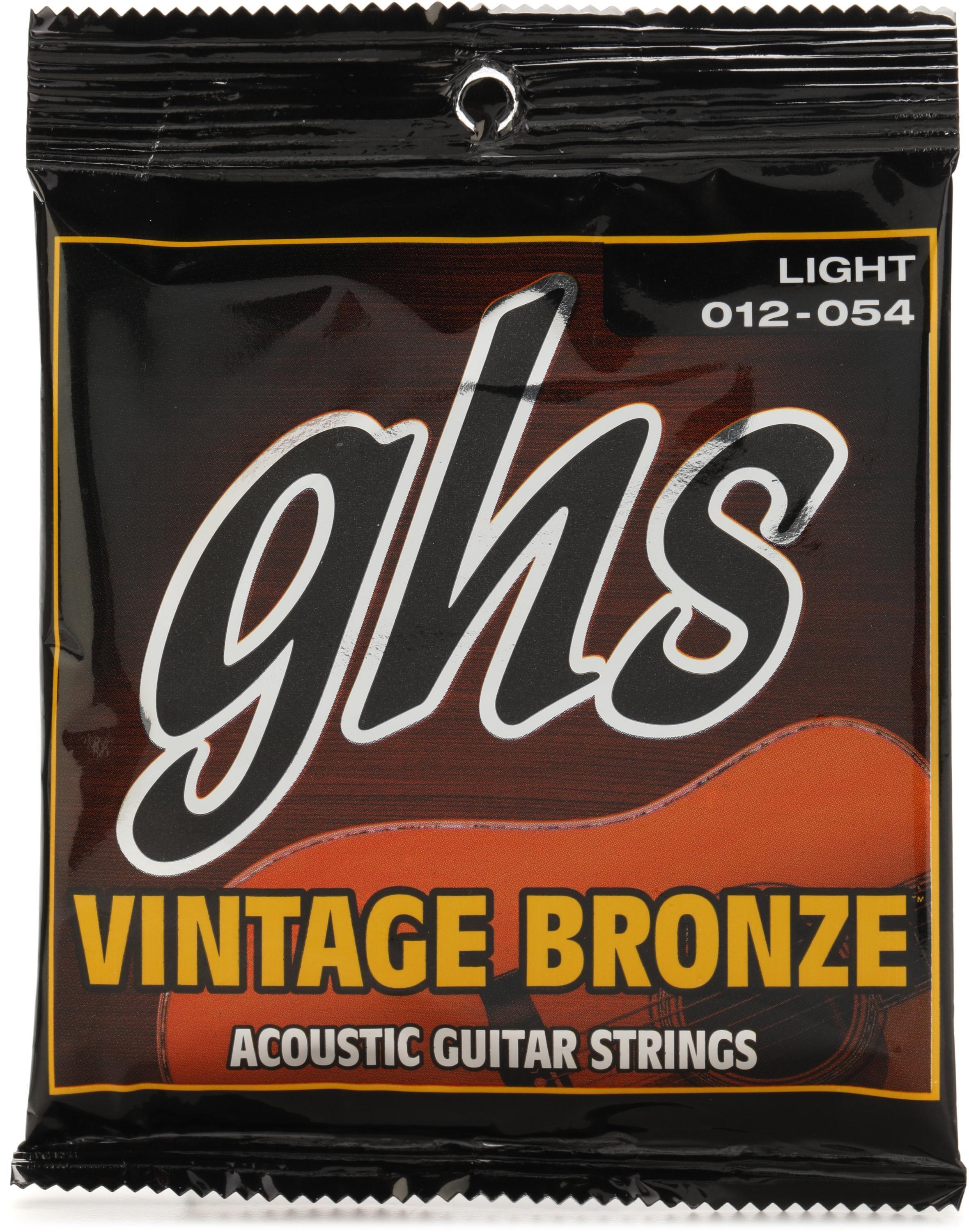 LP1207-WH （特別品） GHS VN-L Vintage Bronze 85/15 Acoustic Guitar Strings - .012