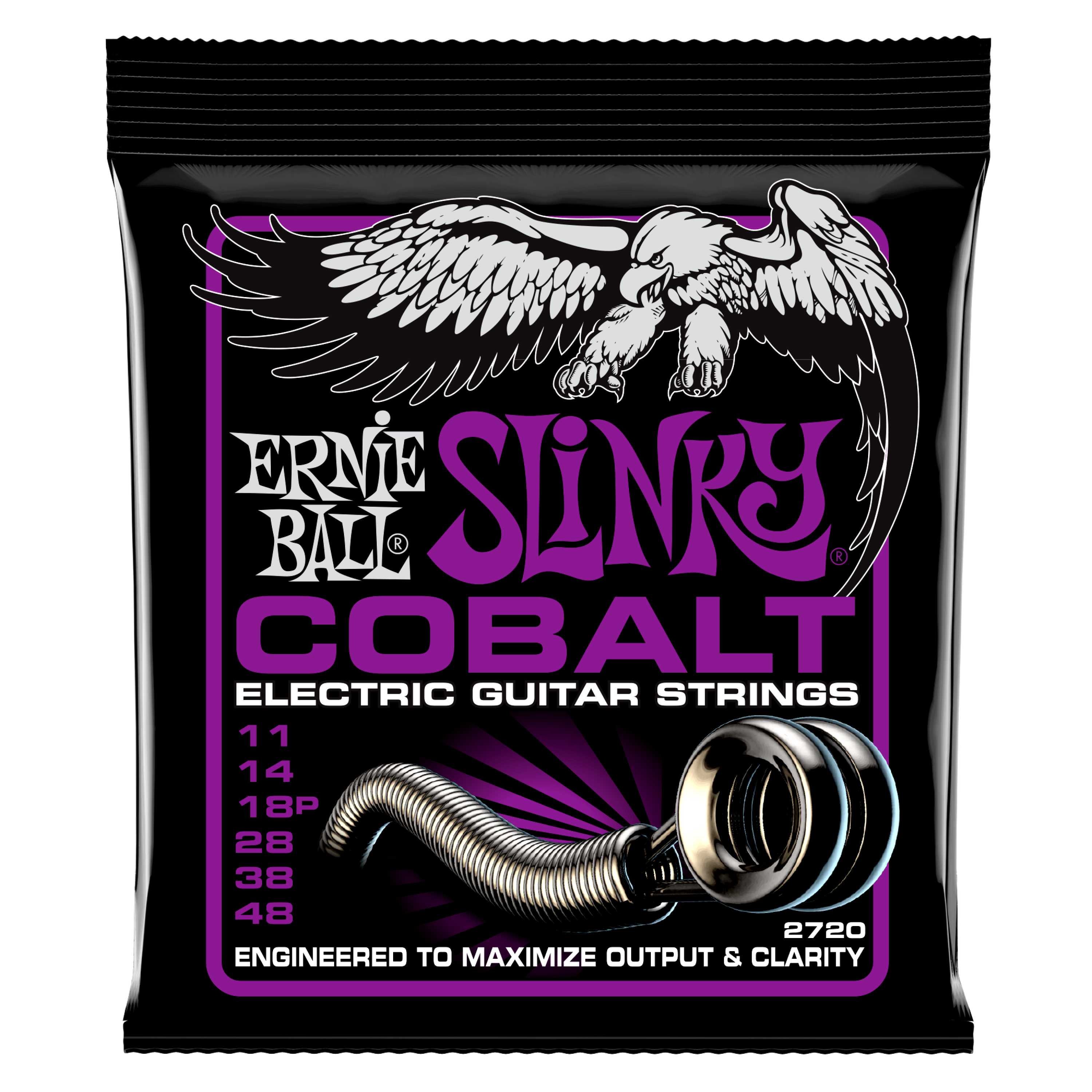 Ernie Ball 2720 Power Slinky Cobalt Electric Guitar Strings .011