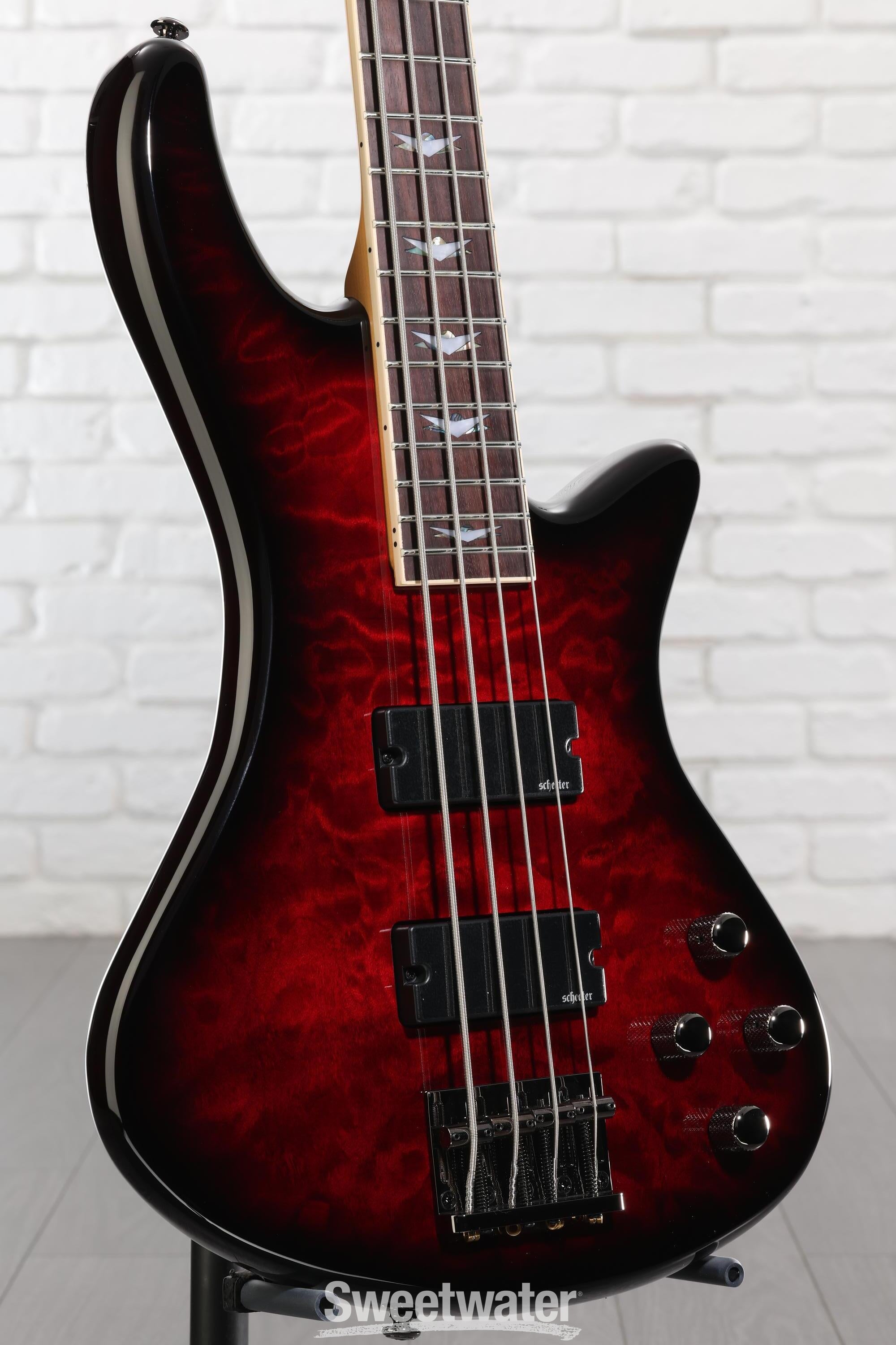 Schecter Stiletto Extreme 4 Bass Guitar - Black Cherry | Sweetwater