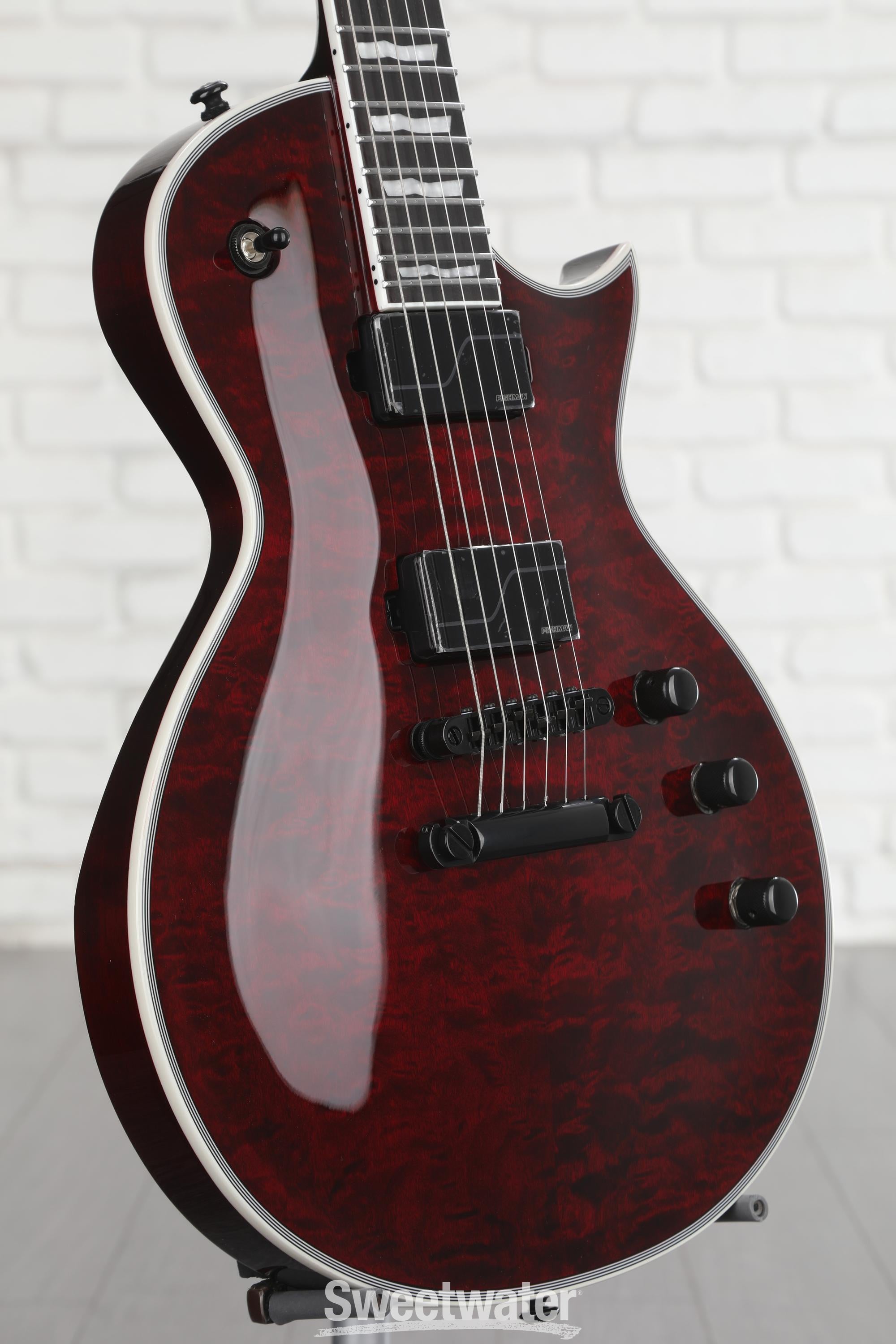 ESP LTD EC-1000QM Electric Guitar - See Thru Black Cherry