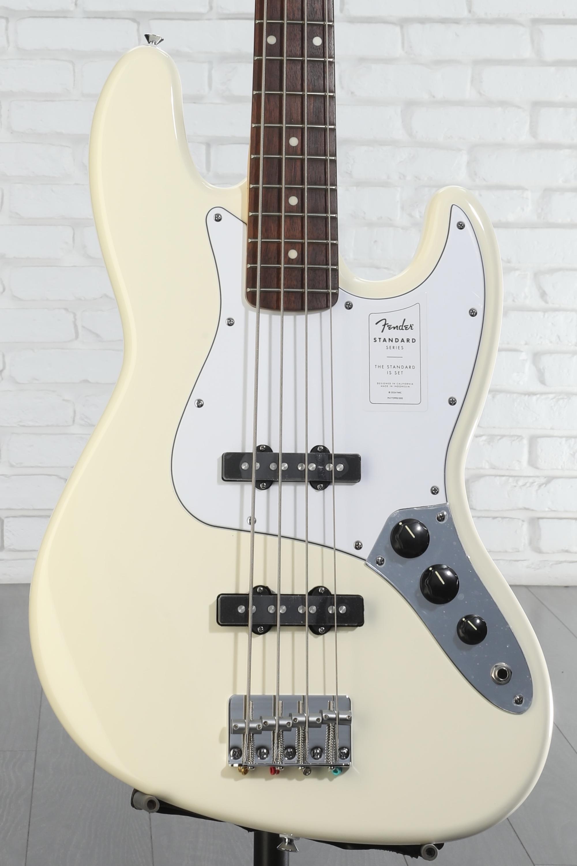 Fender Standard Jazz Bass - Olympic White, Laurel