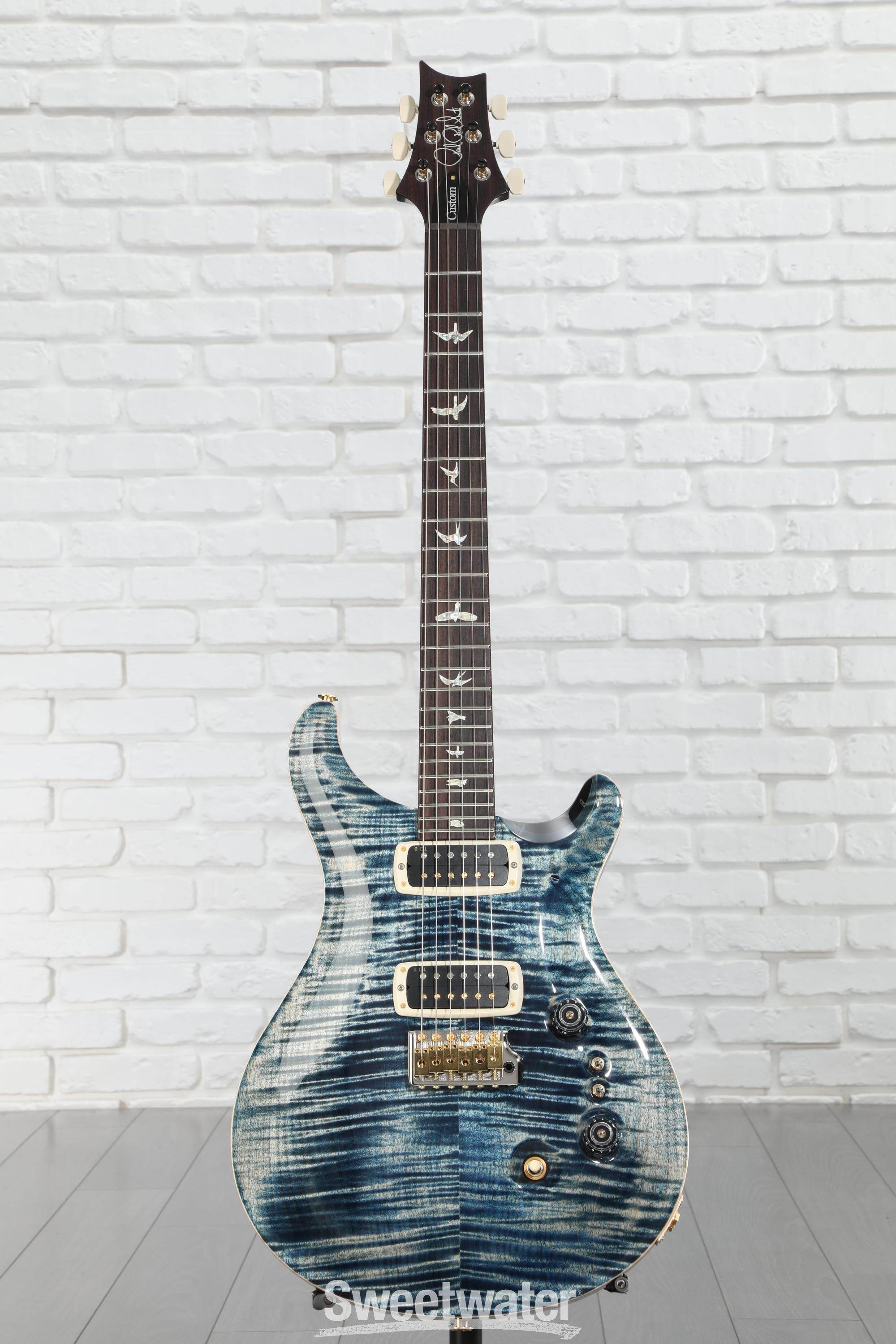 PRS Custom 24-08 10-Top Electric Guitar - Faded Whale Blue/Black