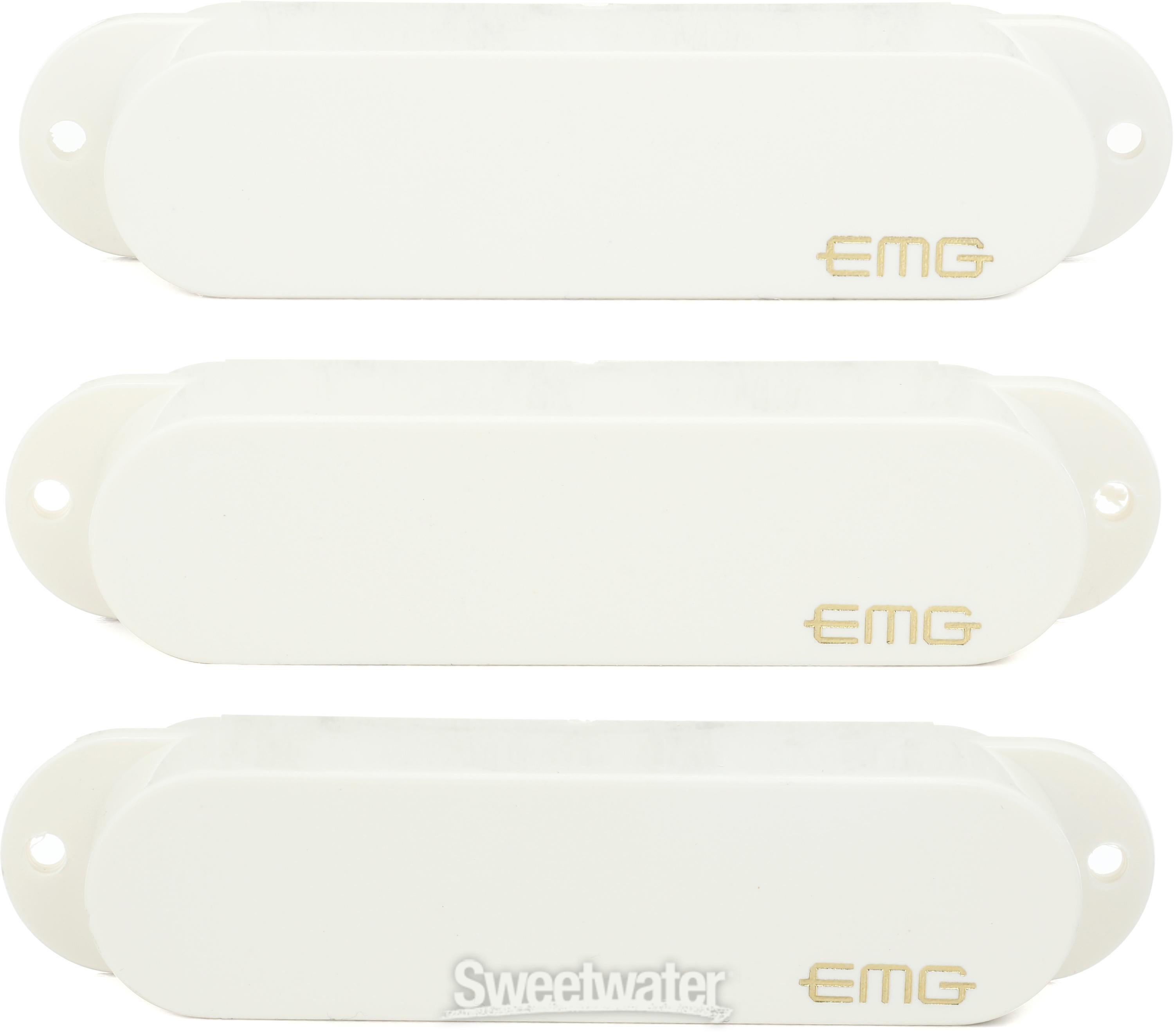 Coil　Pickup　Active　Strat　Alnico　3-piece　EMG　Set　White　SA　Single　Sweetwater