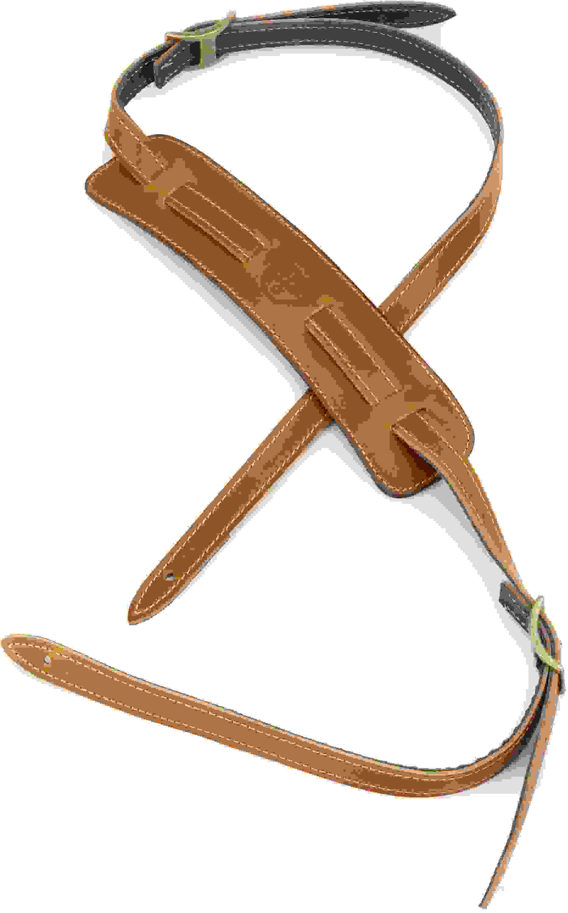 LM Products Vintage Pad Guitar Strap - Luxe Edition, Butterscotch