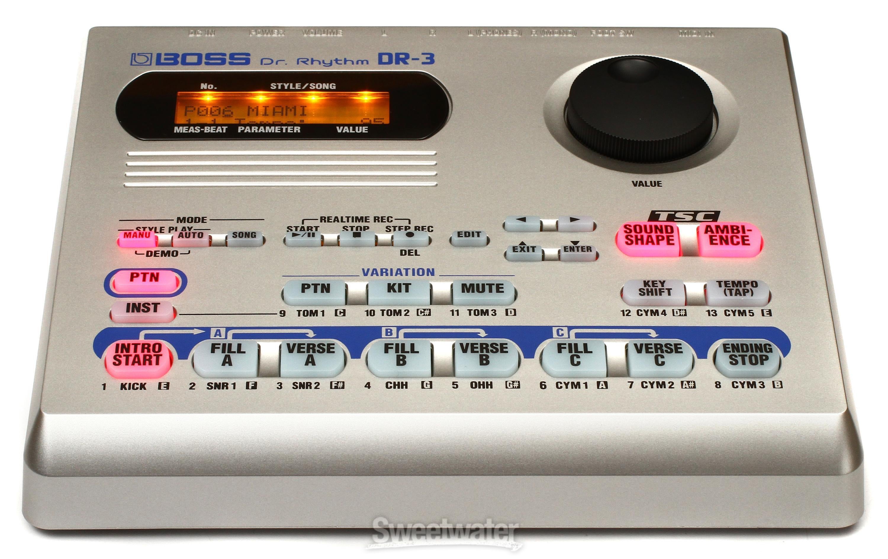パーカッション・打楽器 BOSS Dr.Rhythm DR-3 Boss DR-3 Dr. Rhythm Drum Machine | Sweetwater