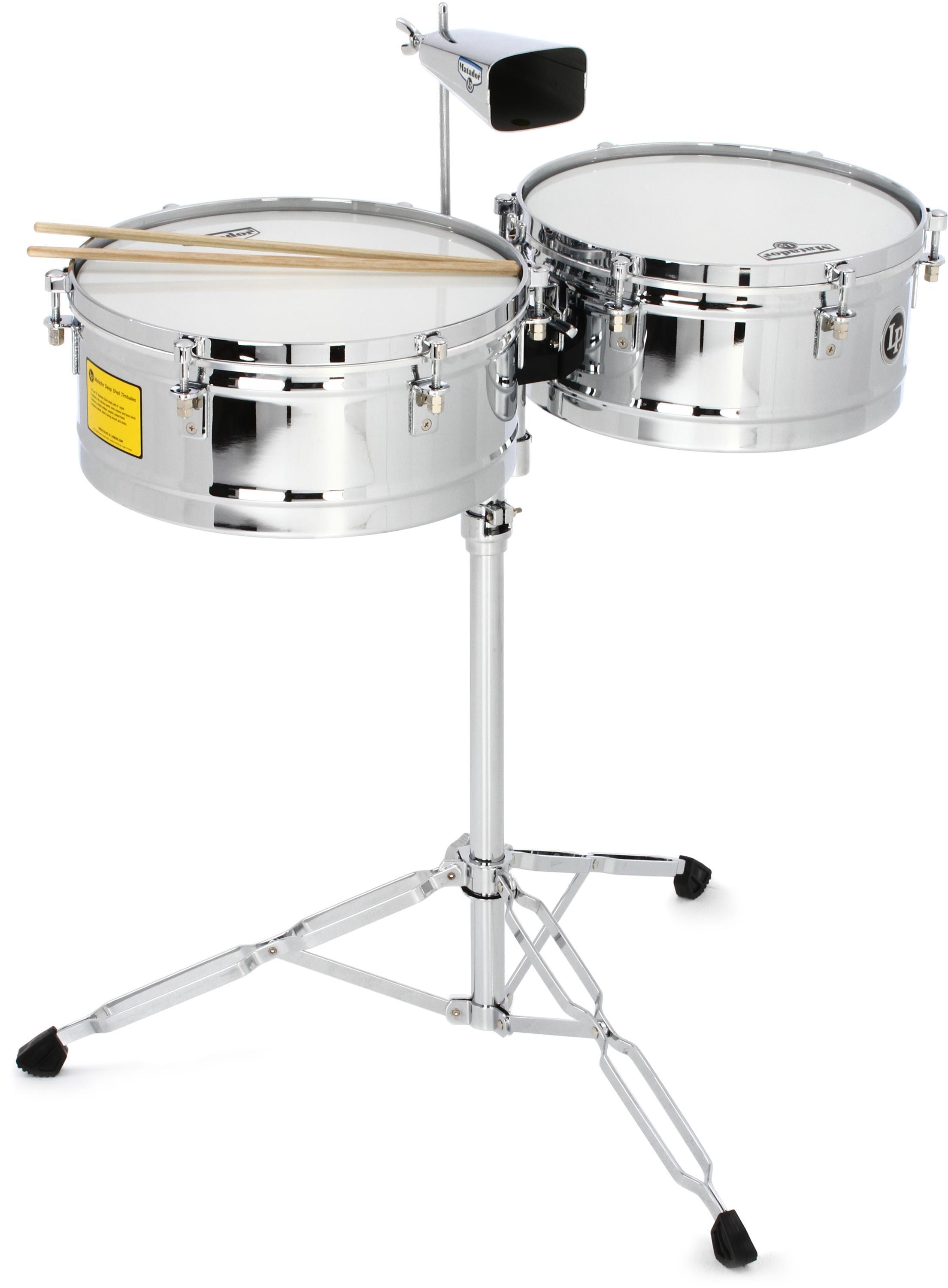 Latin Percussion Matador 14-/15-inch Timbales - Chrome