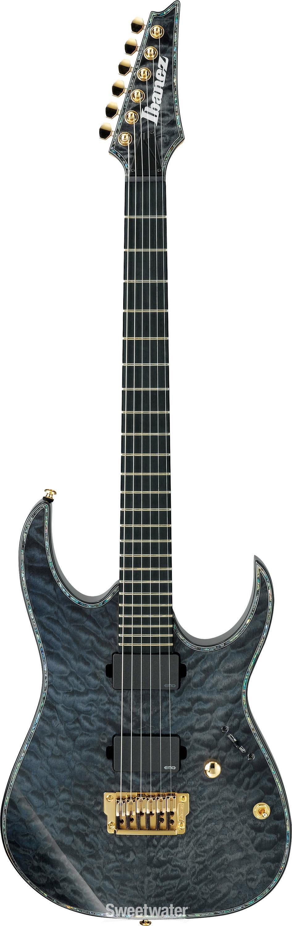 Ibanez Iron Label RG6 Exotic Wood Edition - Transparent Gray | Sweetwater