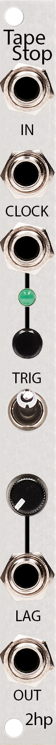 Photo of 2HP Tape Stop Clock-syncable Tape Effect Eurorack Module - Silver
