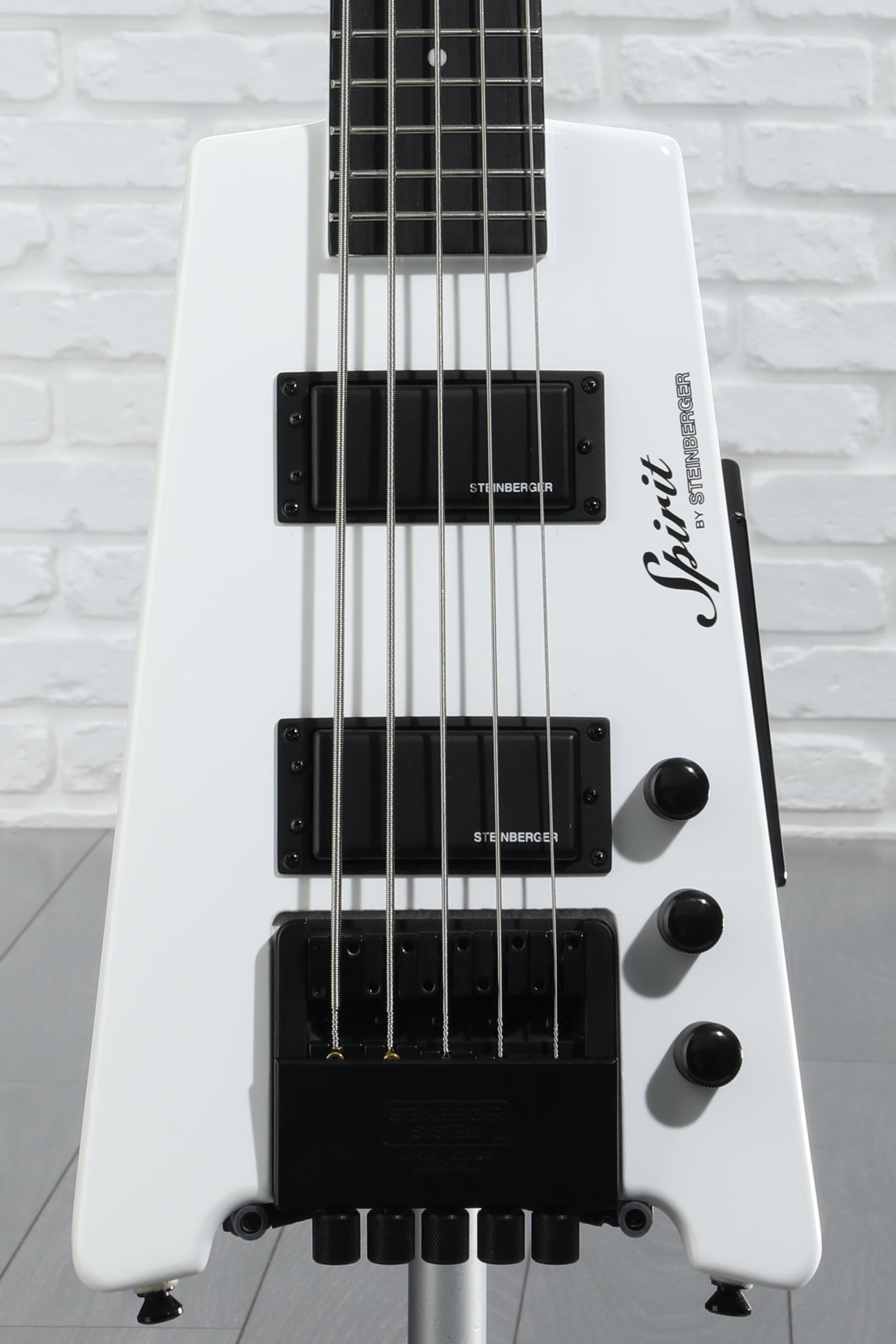 Spirit by Steinberger XT-25 White + 純正弦 Steinberger Spirit XT-25 5-string Bass Guitar - White