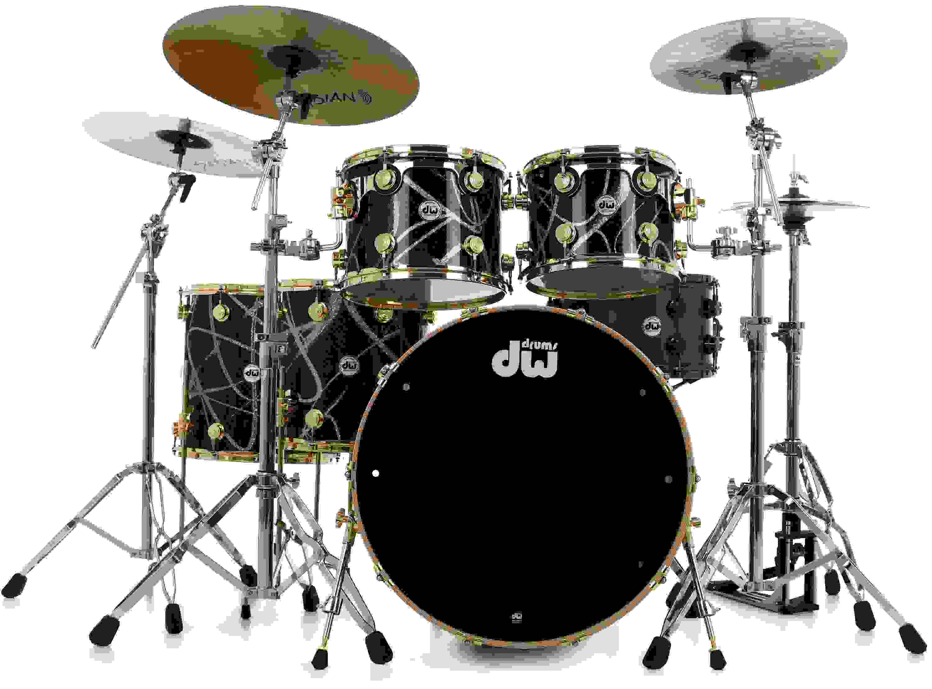 DW Collector's Series Maple 5-piece Shell Pack - Smoke Glass Contrails ...