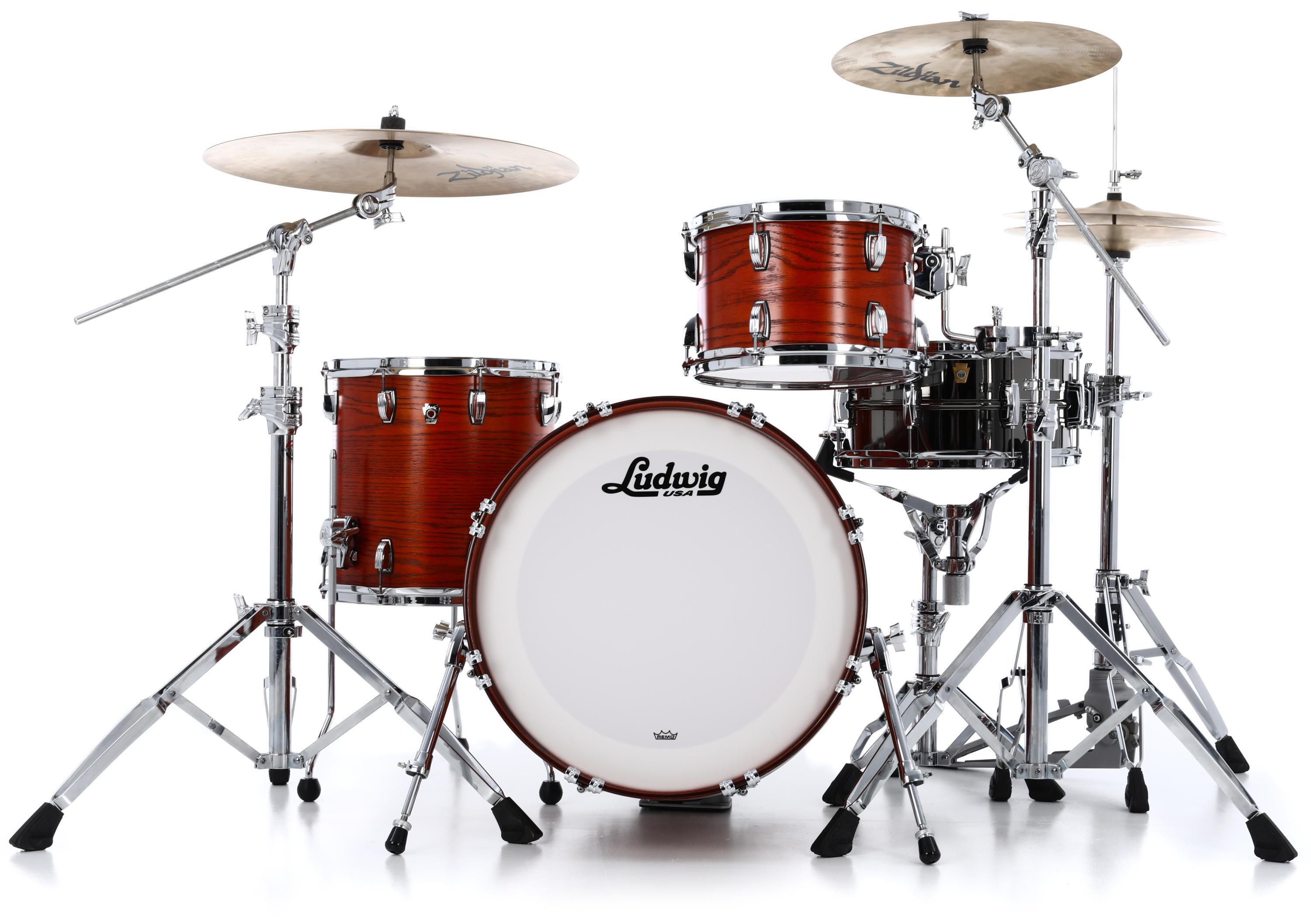 Photo of Ludwig Classic Oak Downbeat 20 3-piece Shell Pack - Tennessee Whiskey