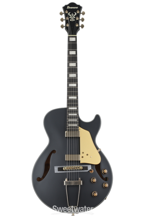 Ibanez Artcore Expressionist AG85 Hollowbody Electric Guitar - Black Flat |  Sweetwater