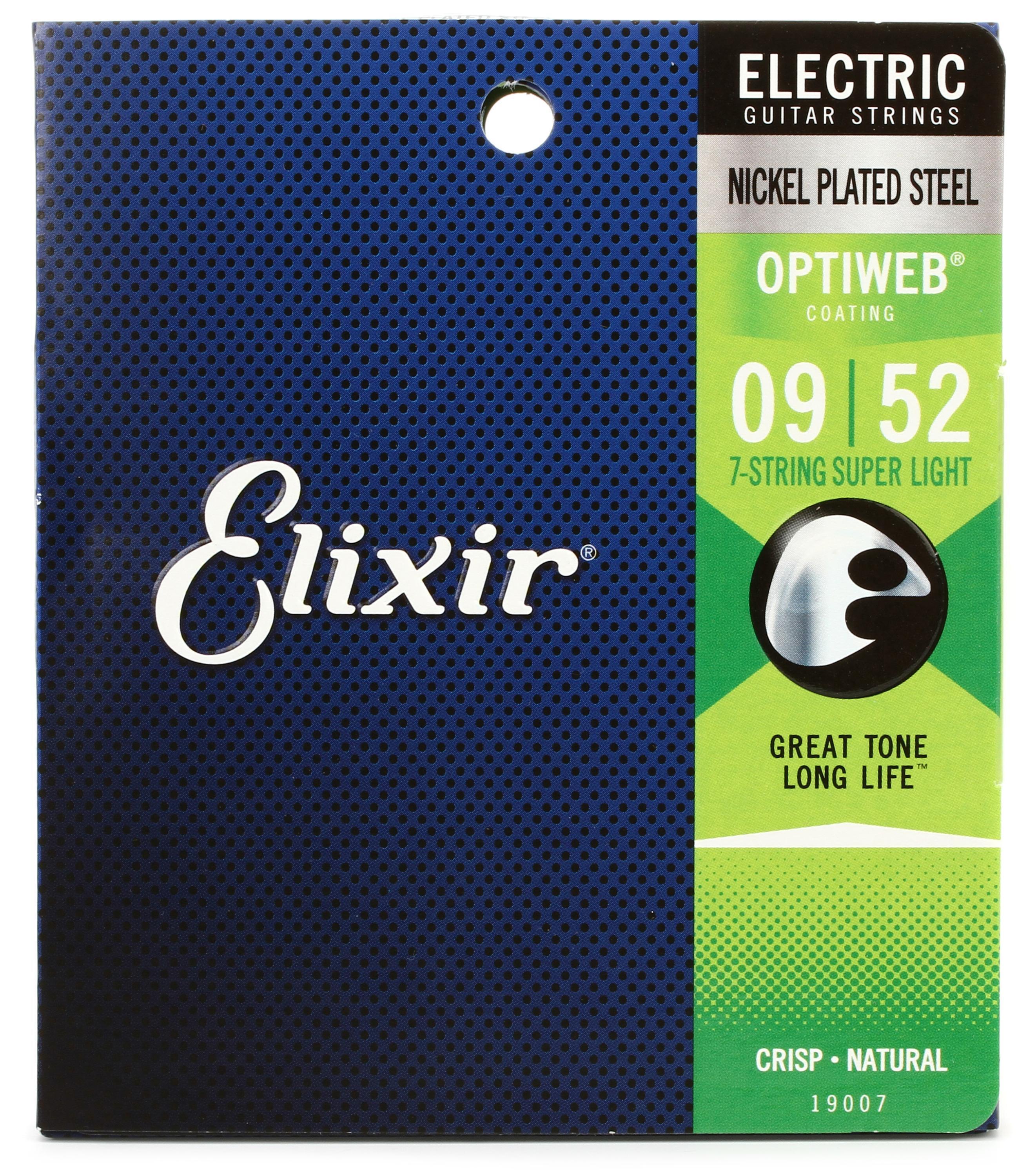 Elixir Strings 19007 Optiweb Electric Guitar Strings .009 .052