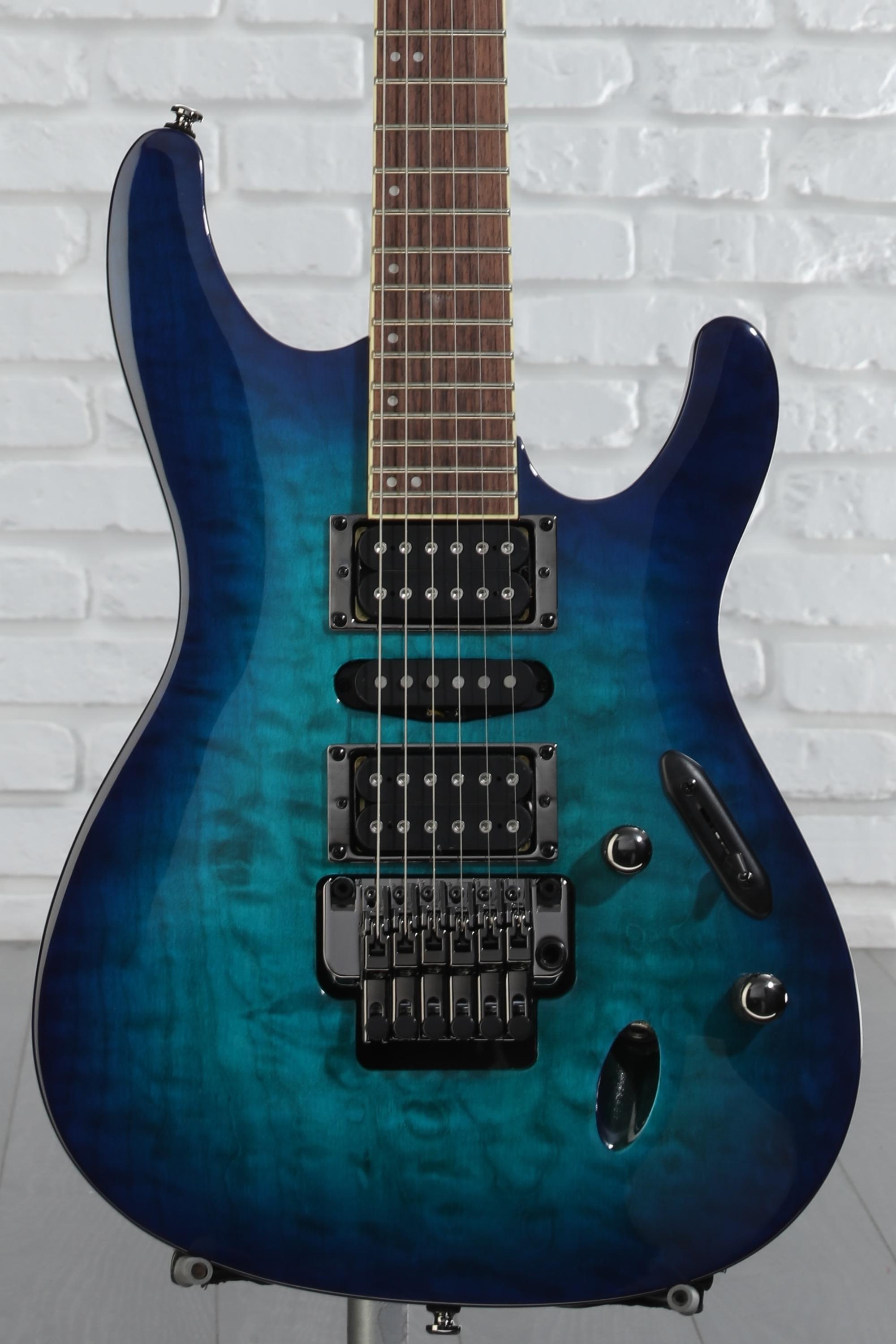 Ibanez S670QM Electric Guitar - Sapphire Blue | Sweetwater