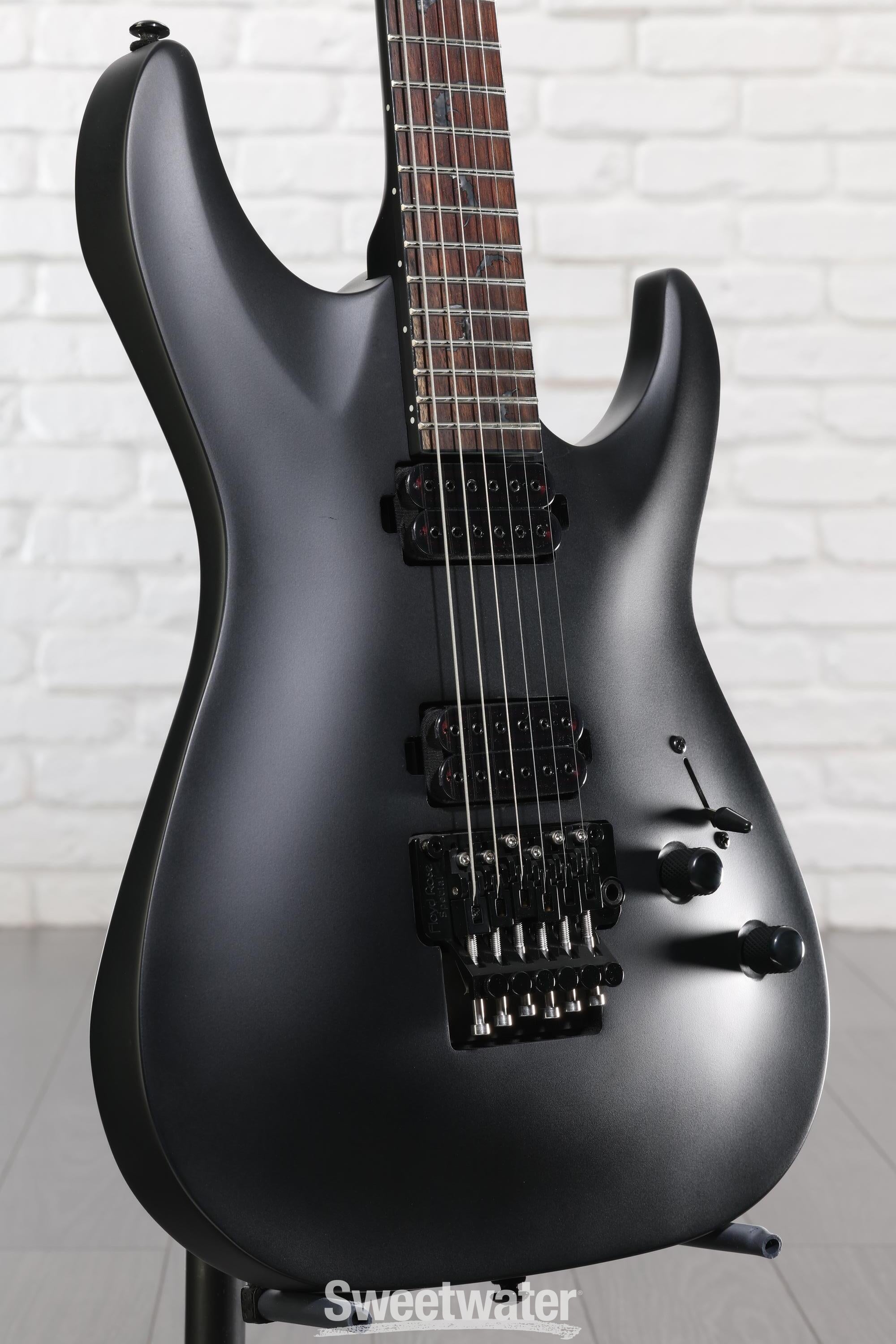 Schecter Damien-6 FR SBK Electric Guitar - Satin Black | Sweetwater
