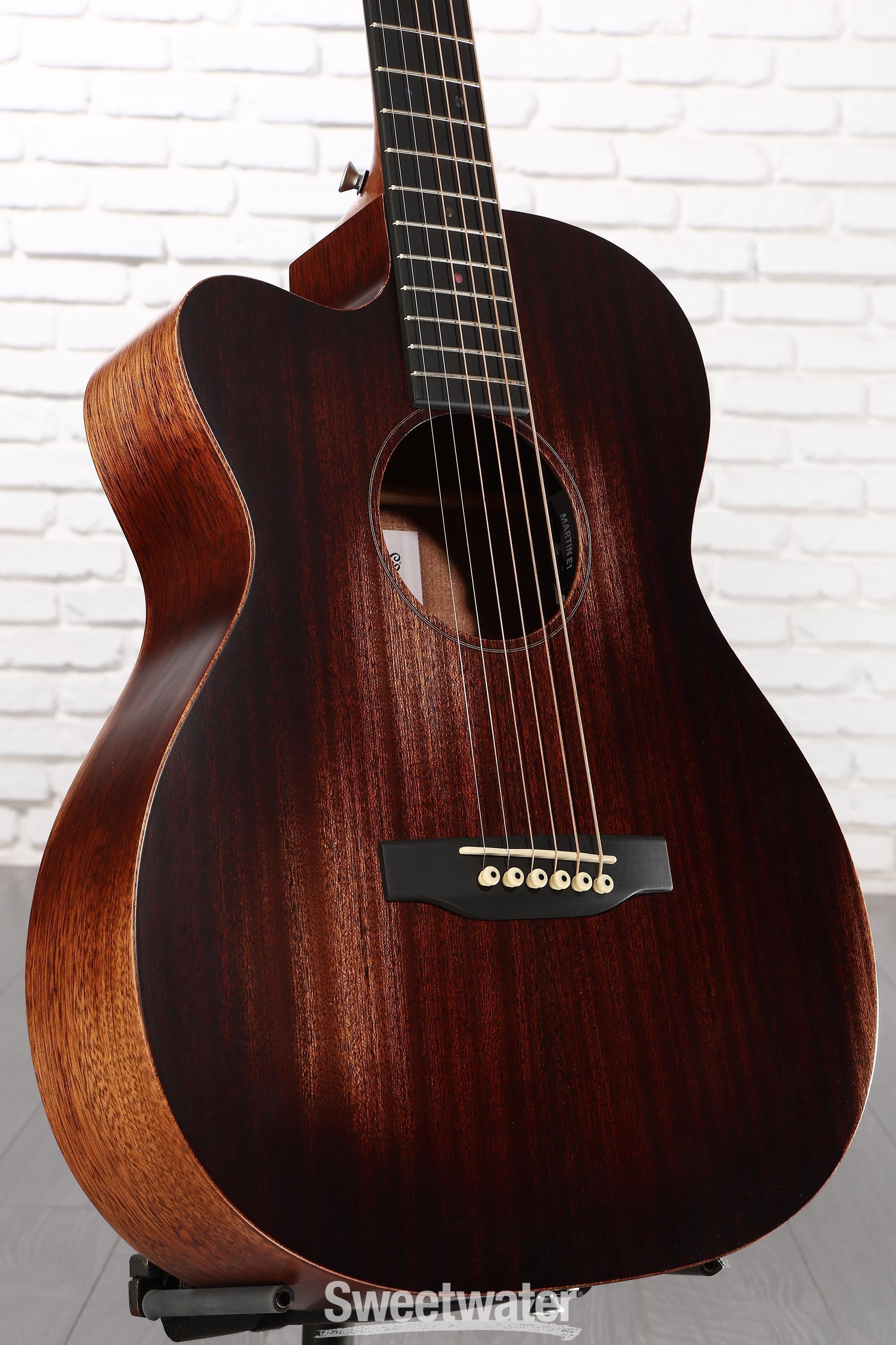 Photo of Martin 000C Jr-E StreetMaster Left-handed Acoustic-electric Guitar - Dark Mahogany Distressed
