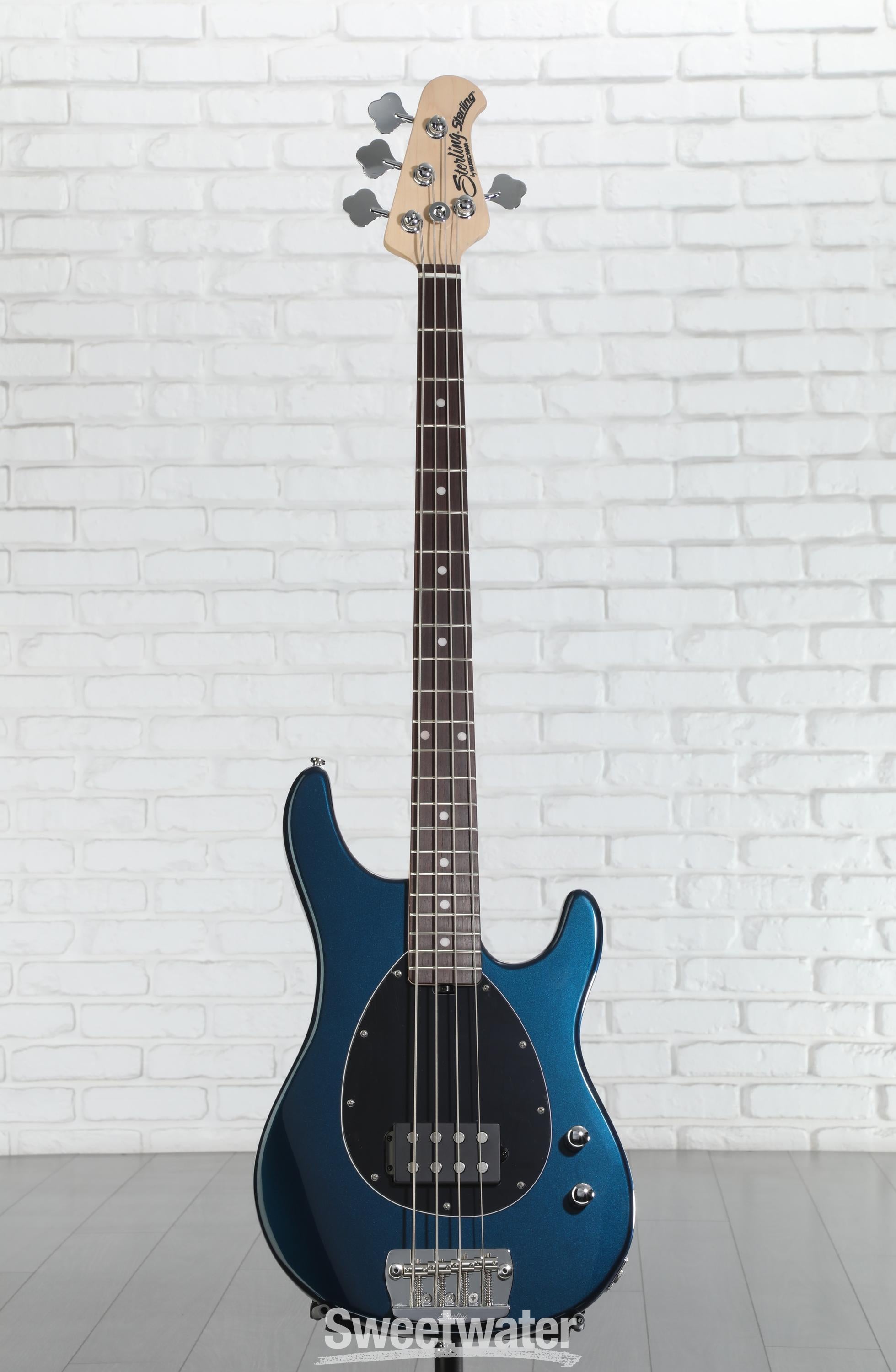 Sterling by Musicman SB14 アクティブPU 3バンドEQ Sterling By Music Man Sterling Electric Bass - Blue Pearl | Sweetwater