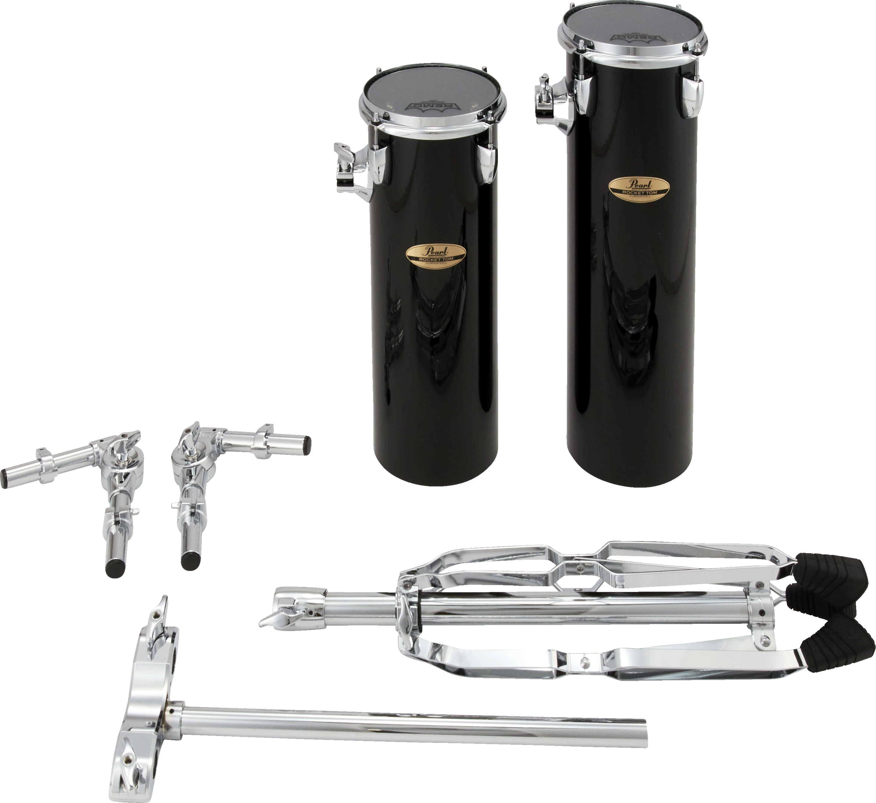 Pearl Rocket Toms with Stand - 18 inches and 21 inches, Piano