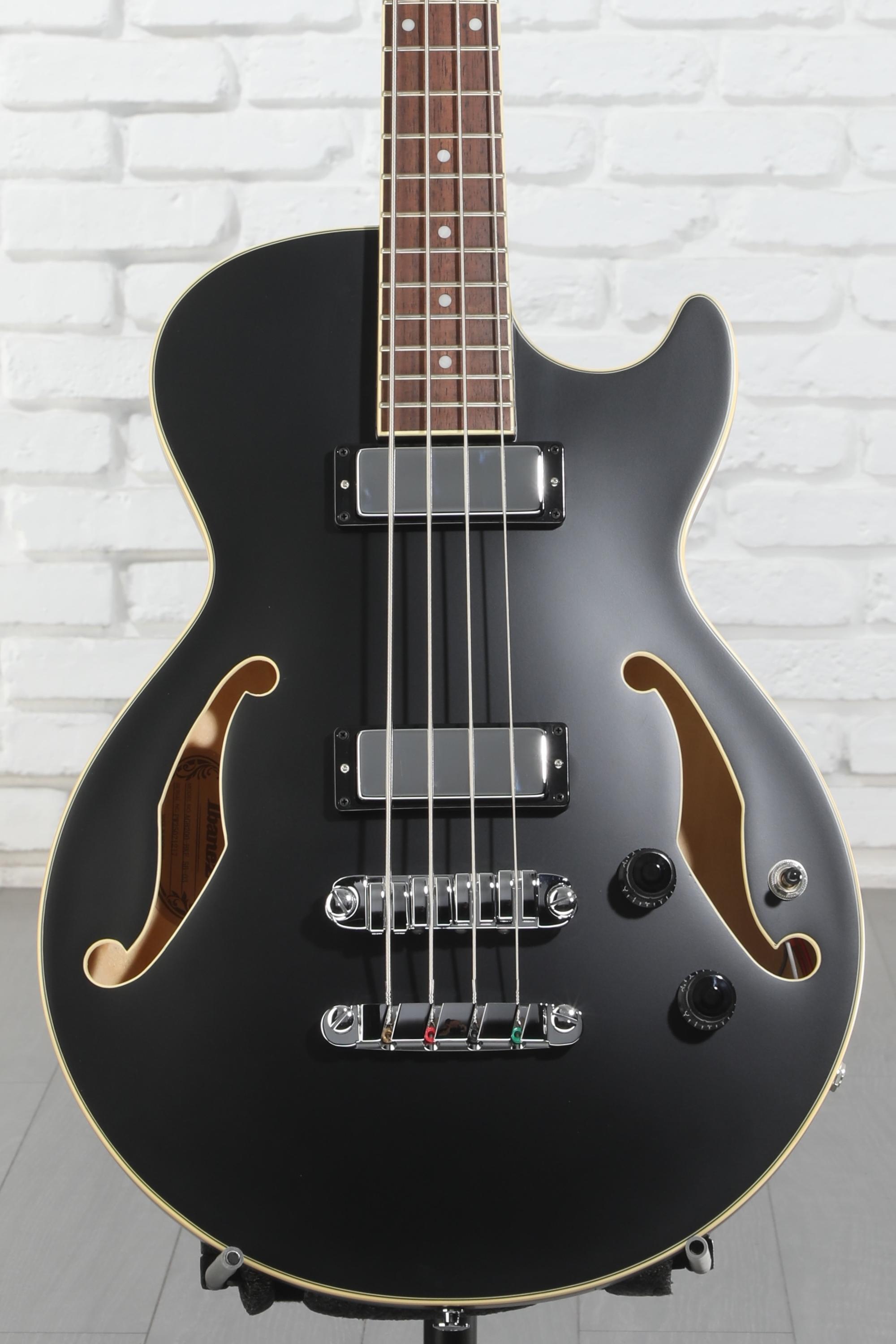 Ibanez AGB200 Semi-hollow Bass Guitar - Black Flat | Sweetwater