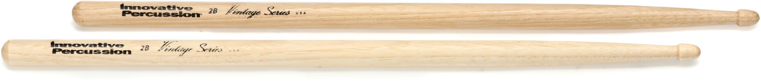 Photo of Innovative Percussion IP-2B Vintage Series Hickory Drumsticks - 2B - Acorn Bead