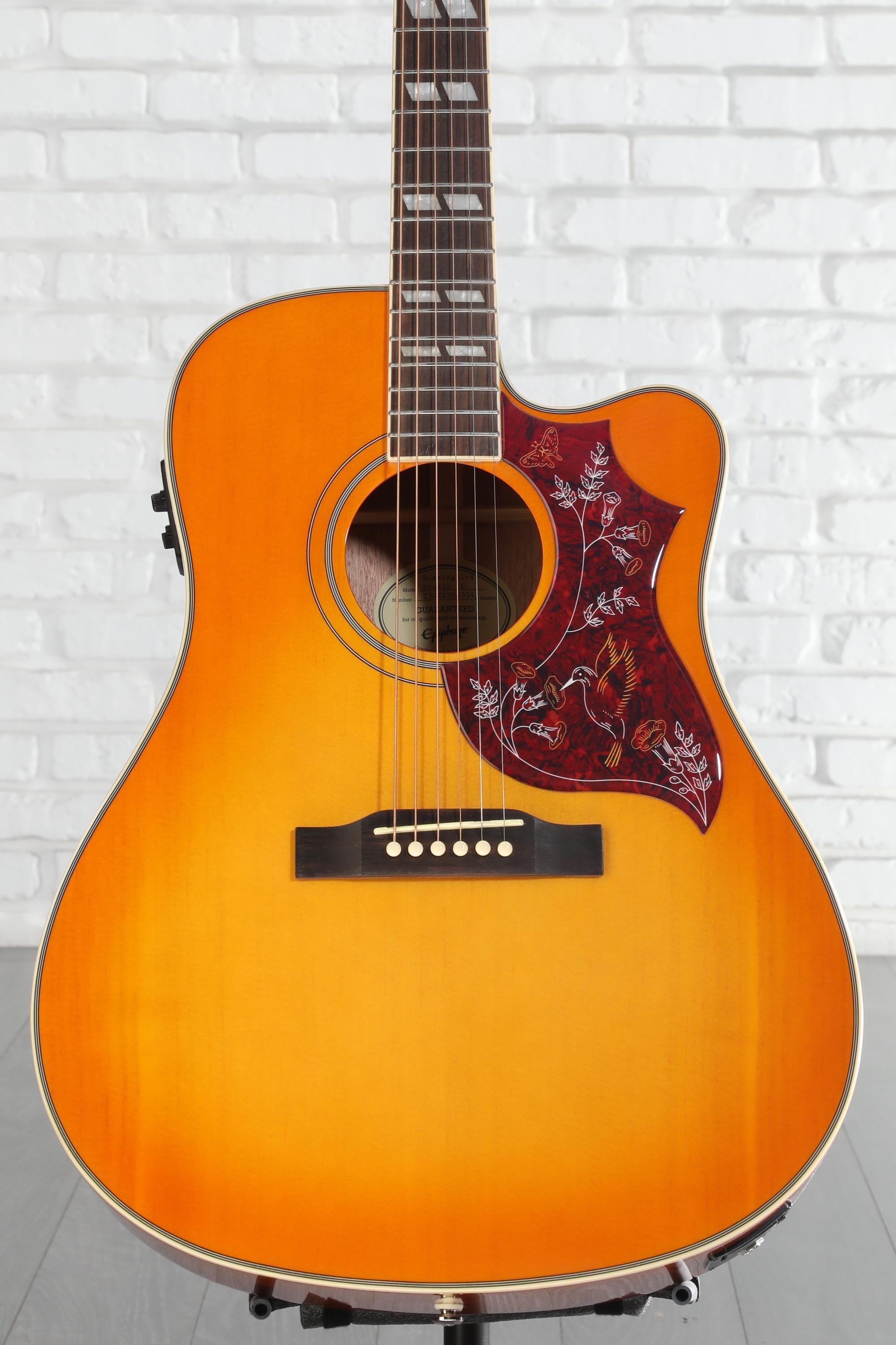 Epiphone Hummingbird Studio 調整済 弾きやすさ重視 Epiphone Hummingbird Studio Faded Cherry | USA