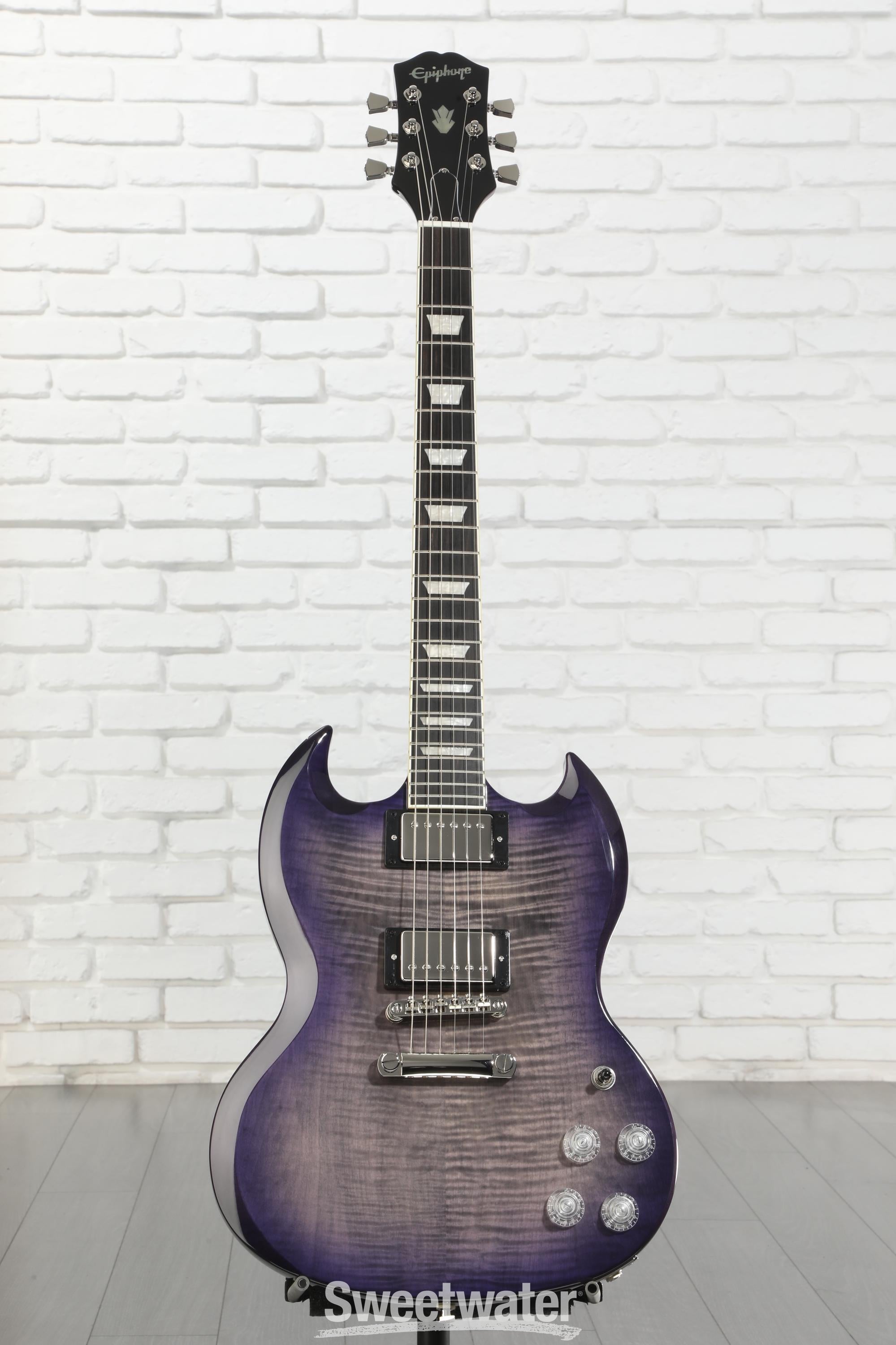 Epiphone SG Modern Figured Electric Guitar - Purple Burst | Sweetwater