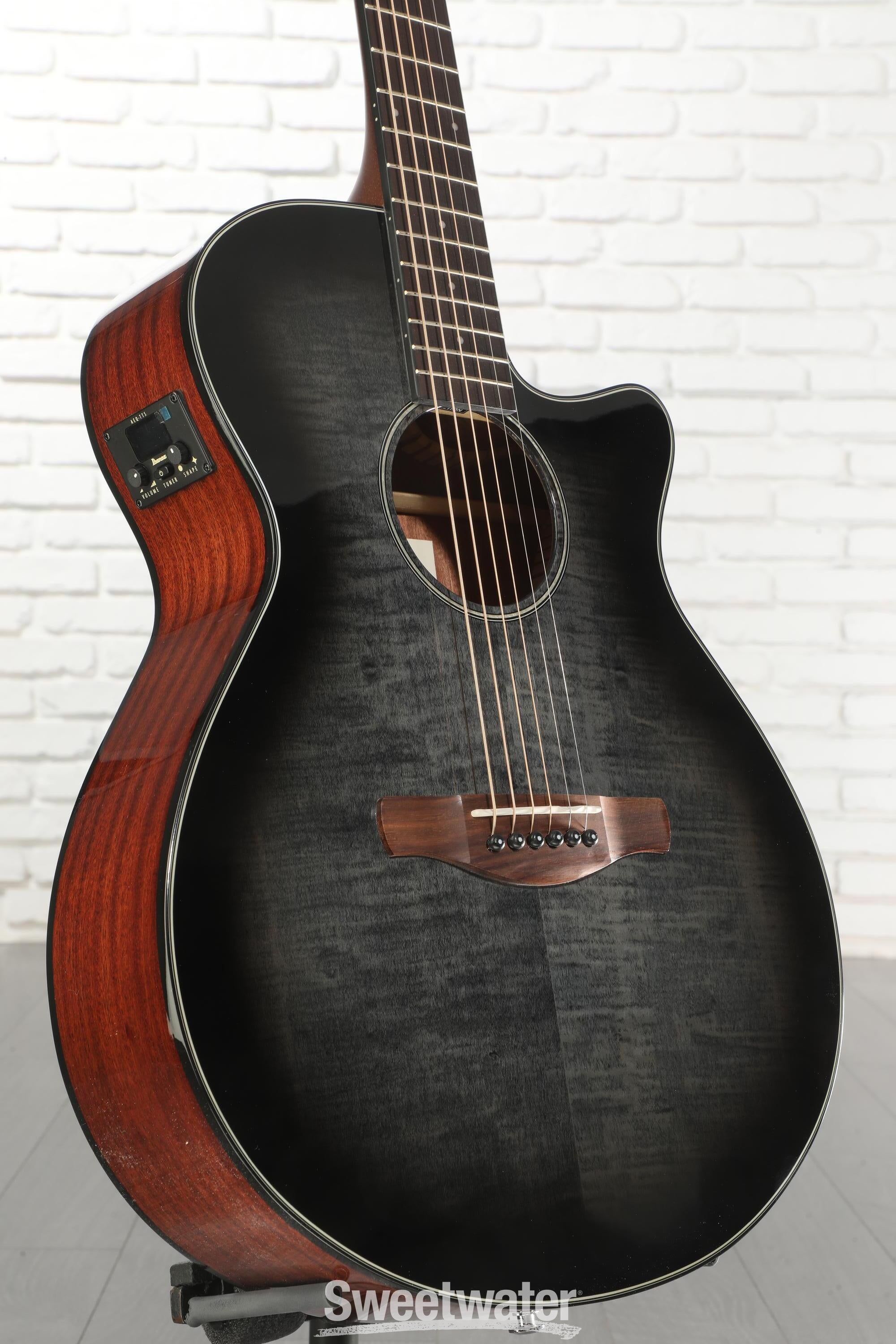 Photo of Ibanez AEG70 Acoustic-Electric Guitar - Transparent Charcoal Burst High Gloss