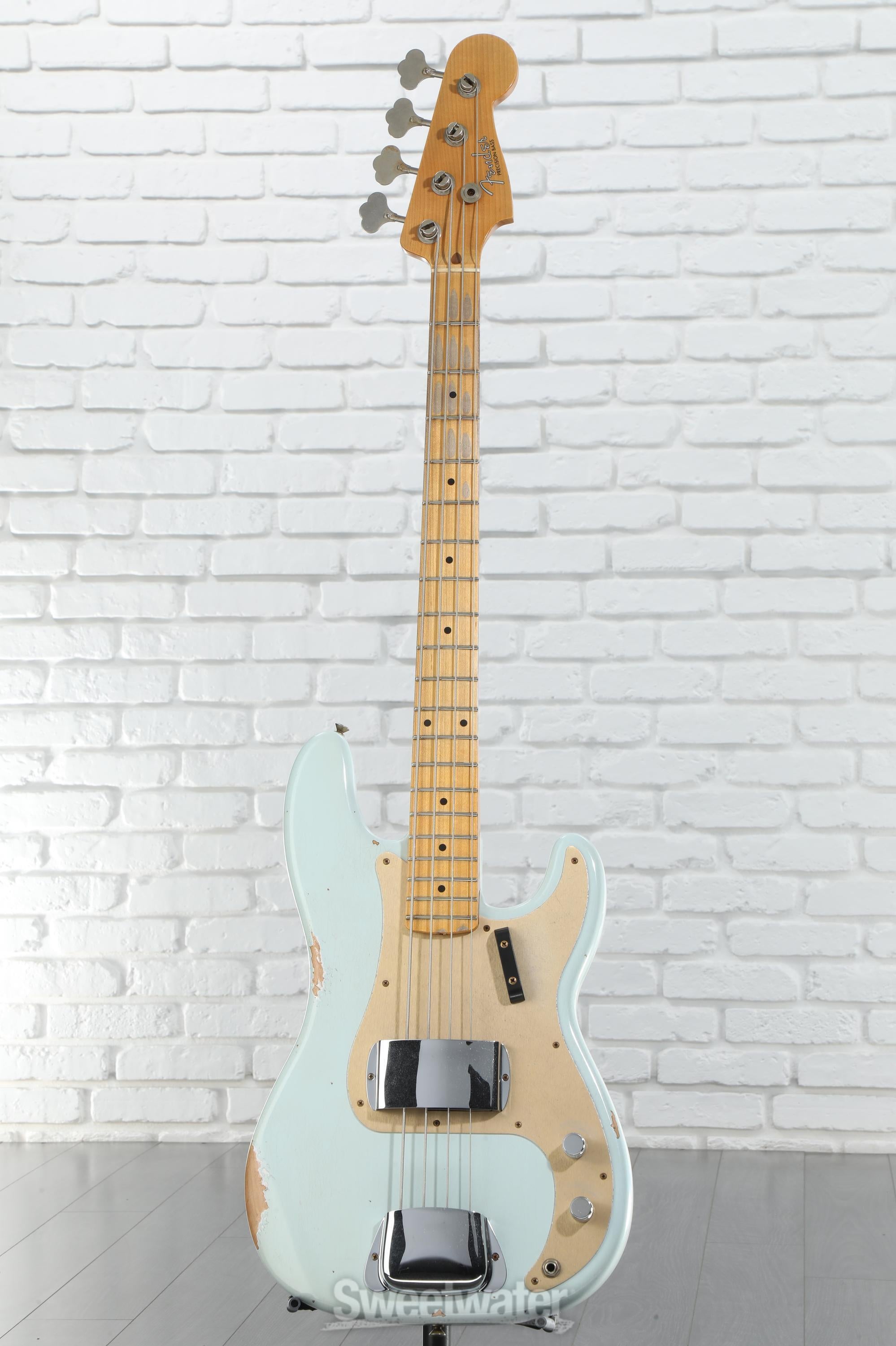 ベース Fender Custom Shop Jazz Bass SONIC BLUE Fender Custom Shop 1963 Jazz Bass, Journeyman Relic, Faded