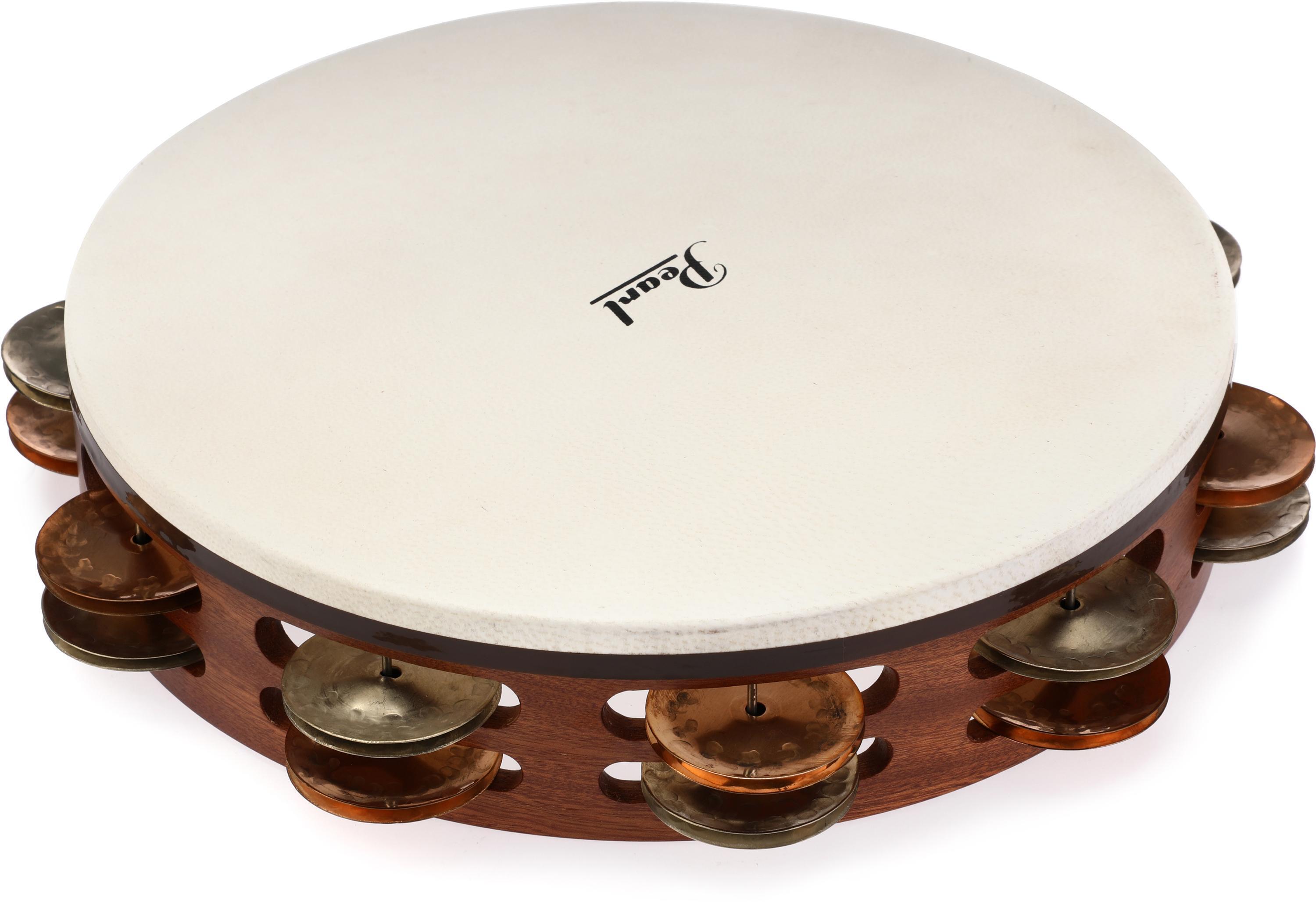 Photo of Pearl Orchestral Tambourine - 10 inch, German Silver and Beryllium Copper
