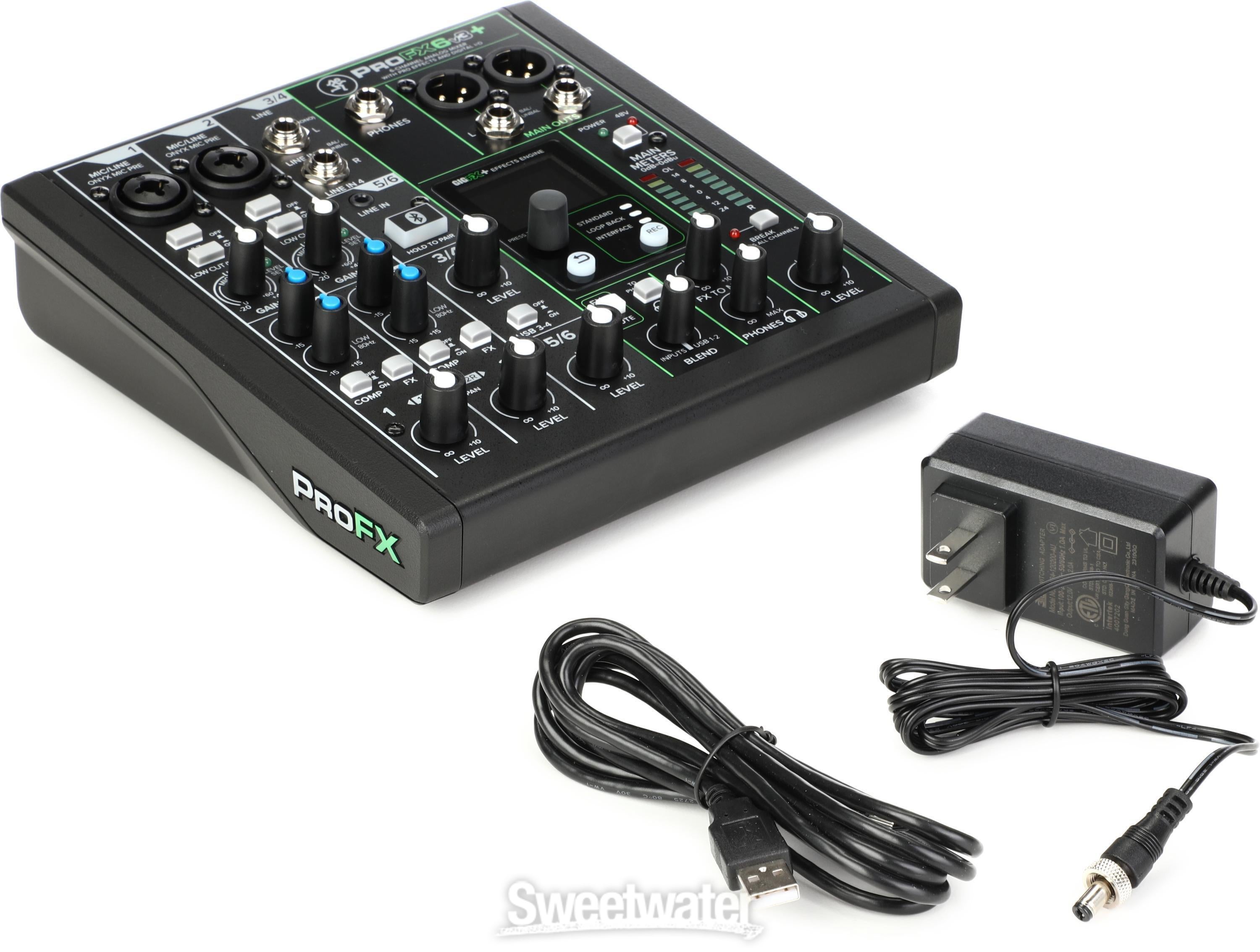 Mackie ProFX6v3+ 6-channel Mixer with Effects and USB