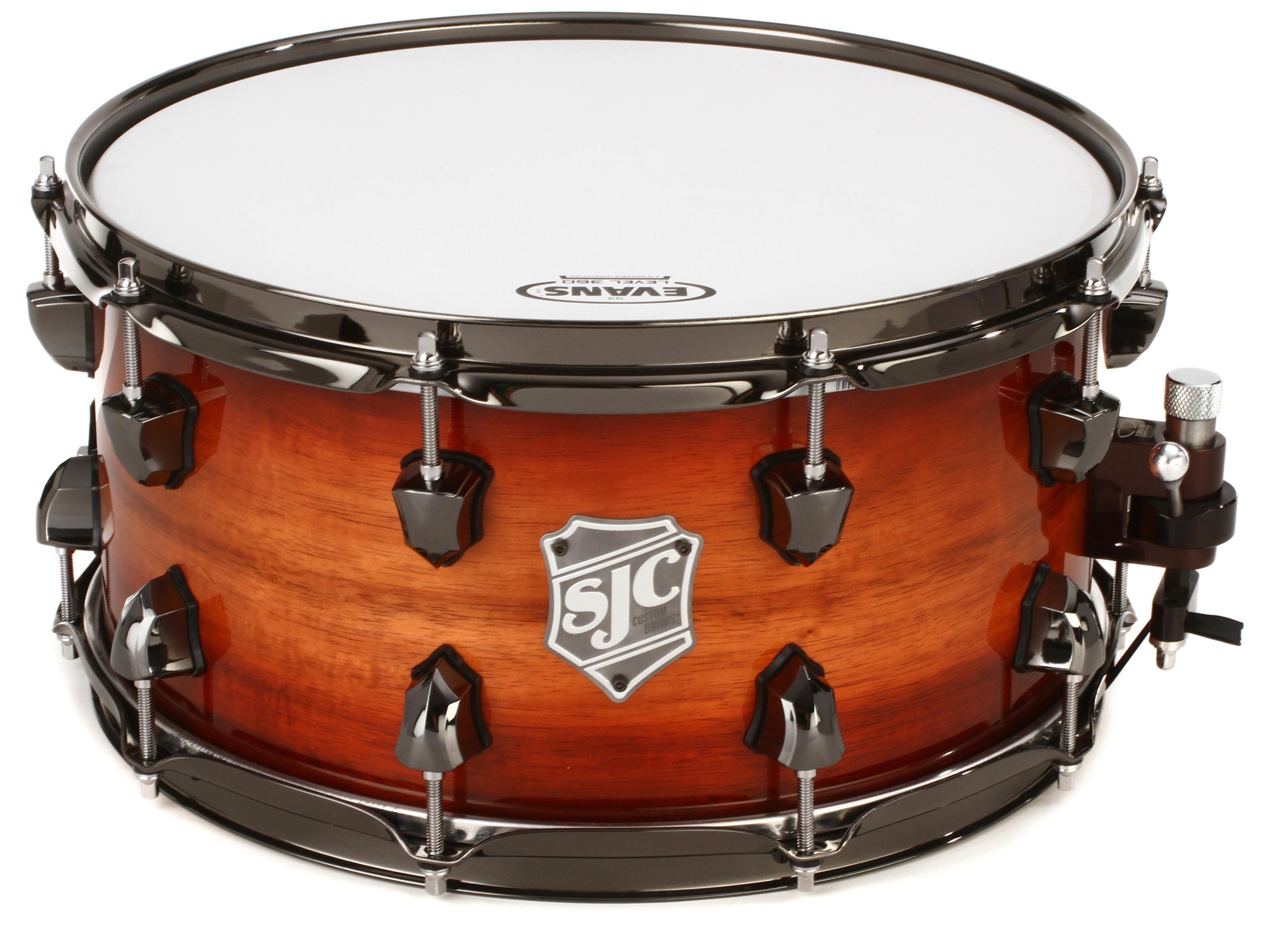 SJC Custom Drums Koa Burst Snare Drum - 7 x 14 inch | Sweetwater