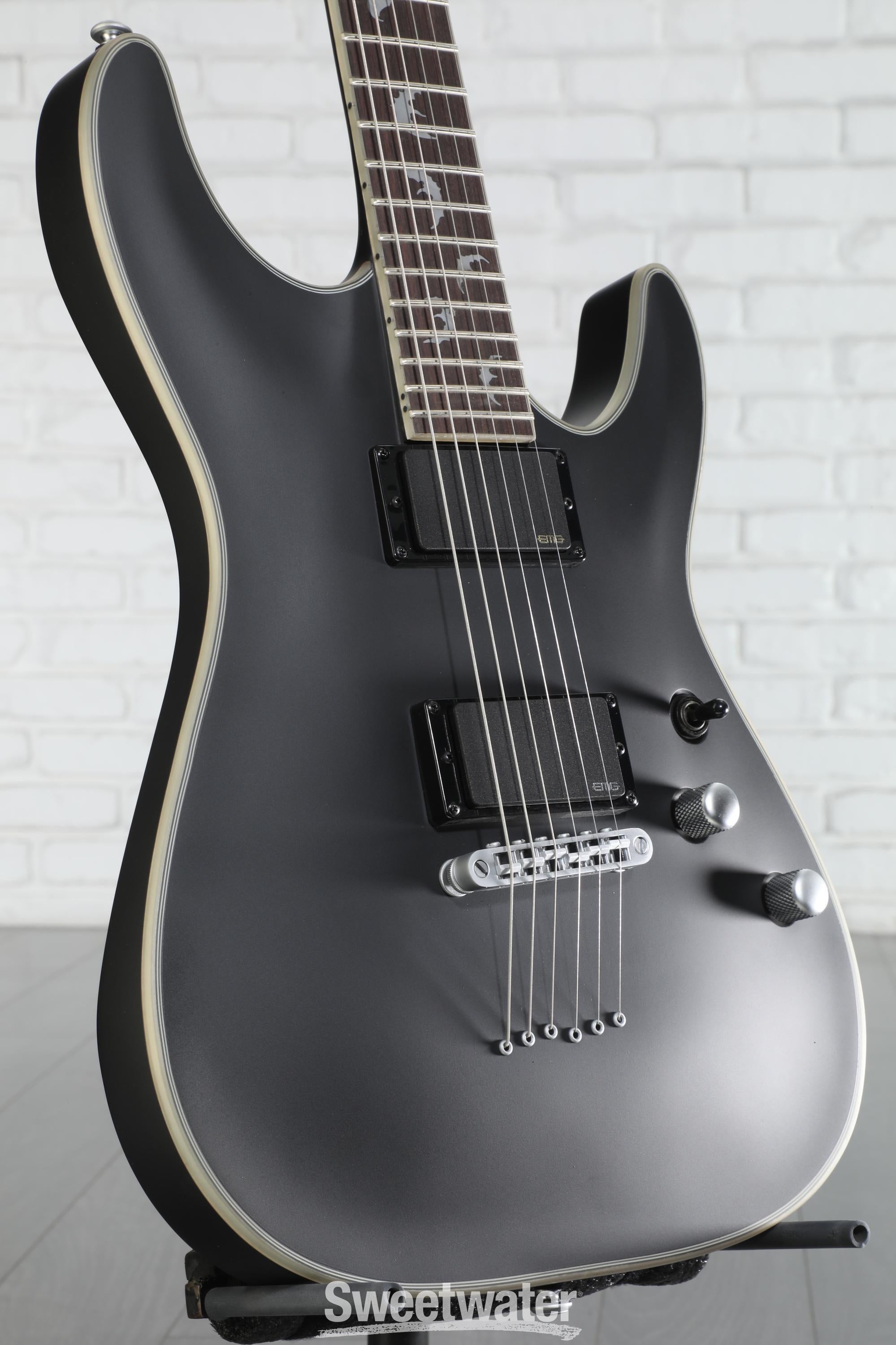Schecter Damien Platinum 6 Electric Guitar - Satin Black | Sweetwater