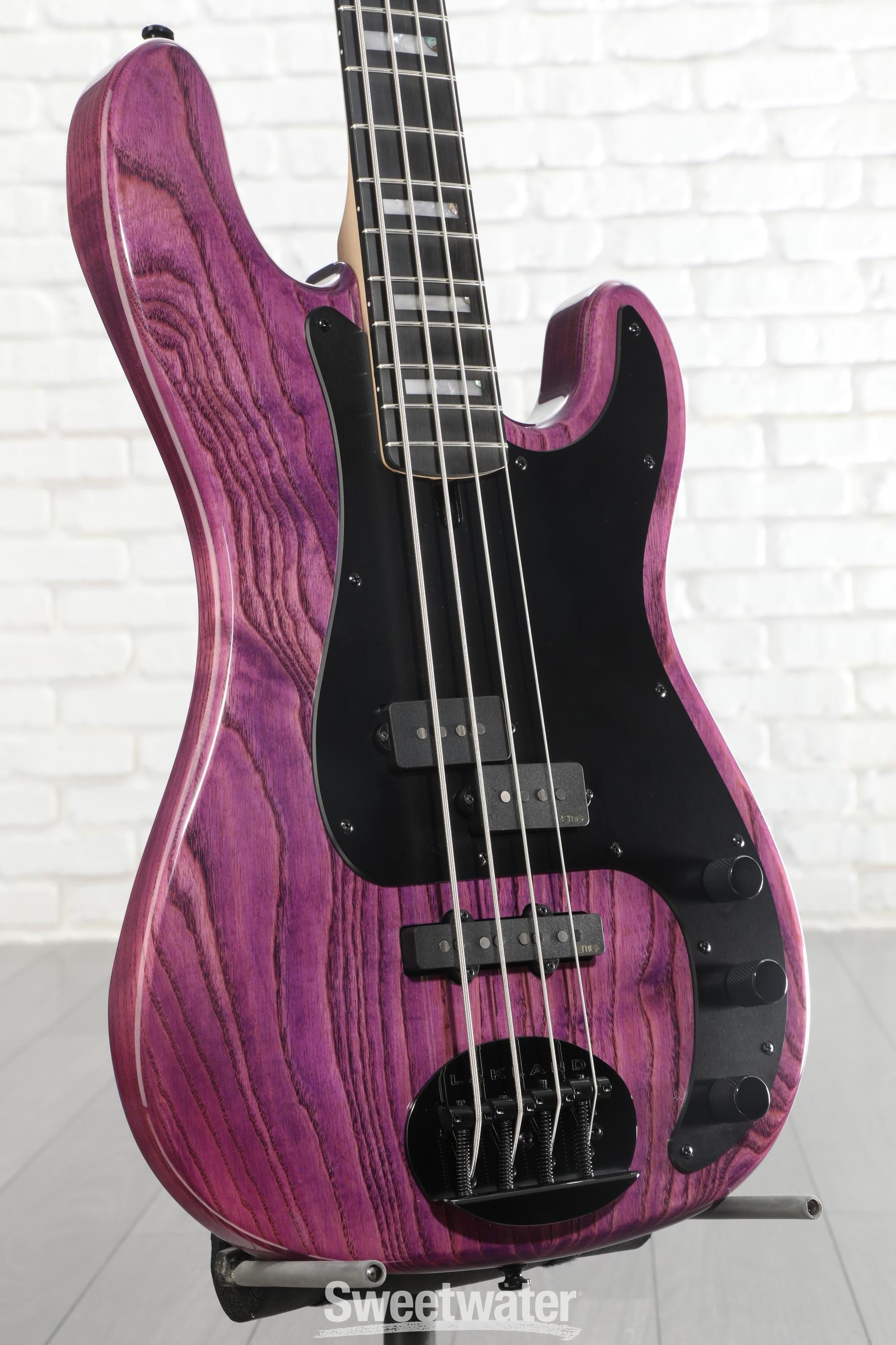 Lakland Skyline 44-64 GZ Bass Guitar - Translucent Purple | Sweetwater