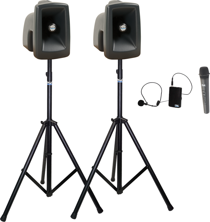 Anchor Audio MegaVox 2 Wireless PA System with Handheld and Headworn Microphones Bundle