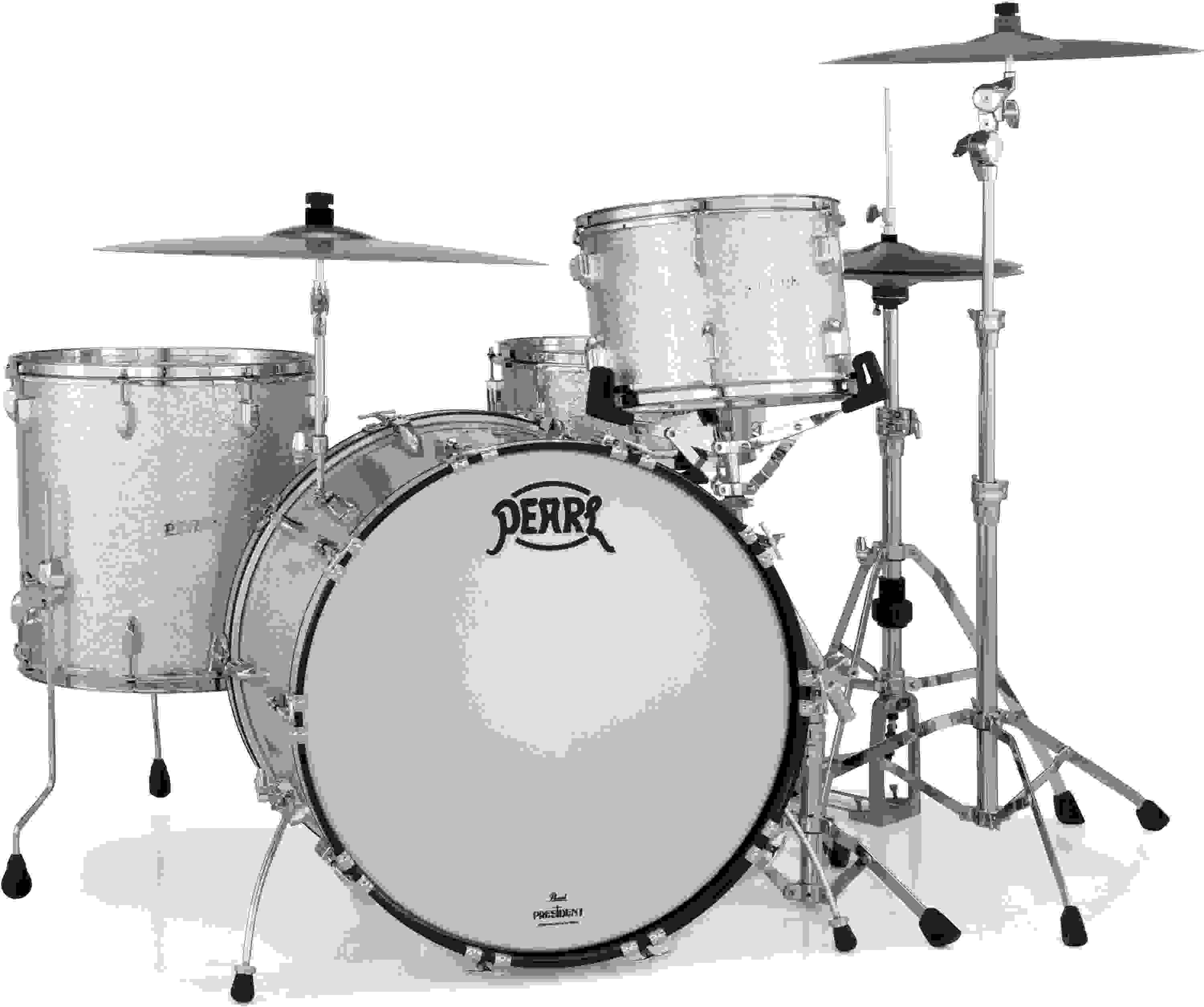 Pearl President Series Deluxe PSD943XP/C 3-piece Shell Pack - Silver Sparkle