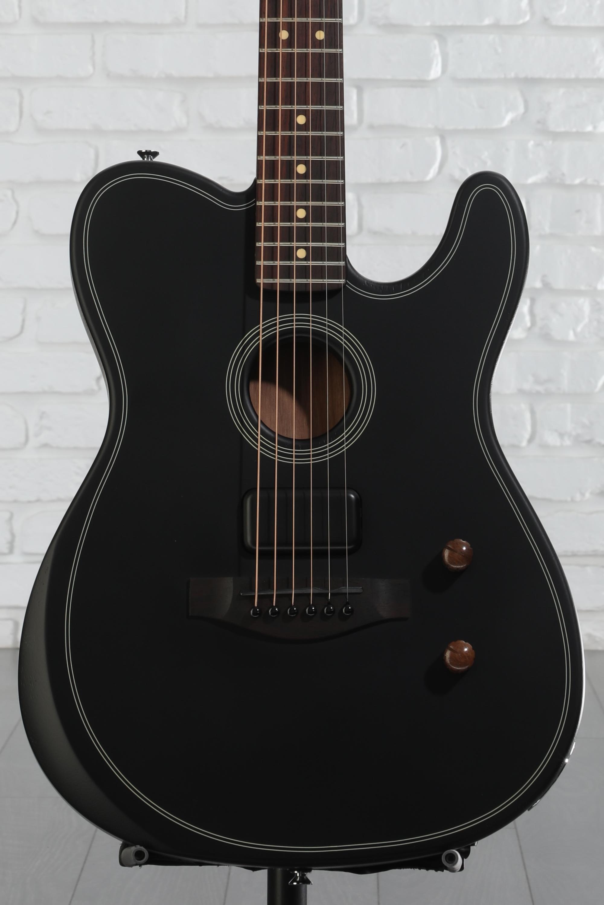 ギター Fender Acoustasonic Standard Black Fender Acoustasonic Standard Telecaster Acoustic-Electric