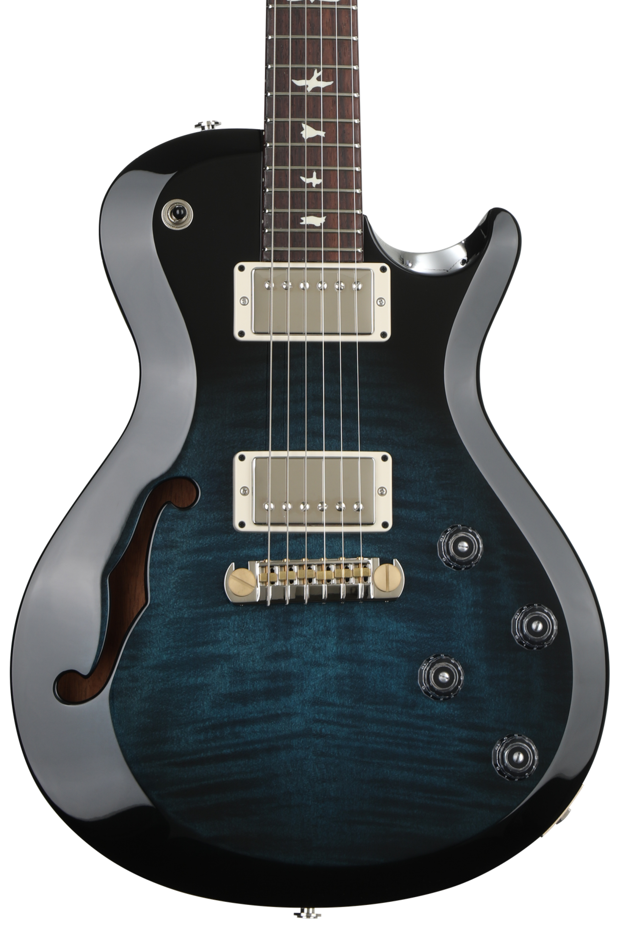 PRS S2 Singlecut Semi-Hollow - Faded Blue Smokeburst | Sweetwater