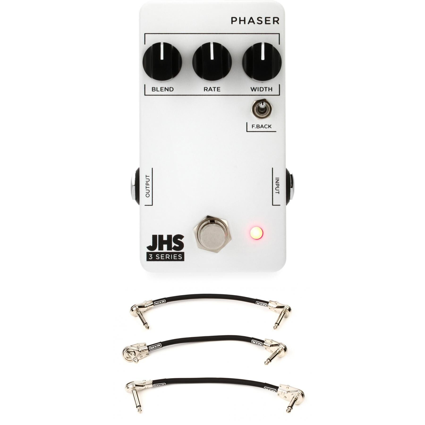 JHS 3 Series Phaser Pedal with 3 Patch Cables Sweetwater