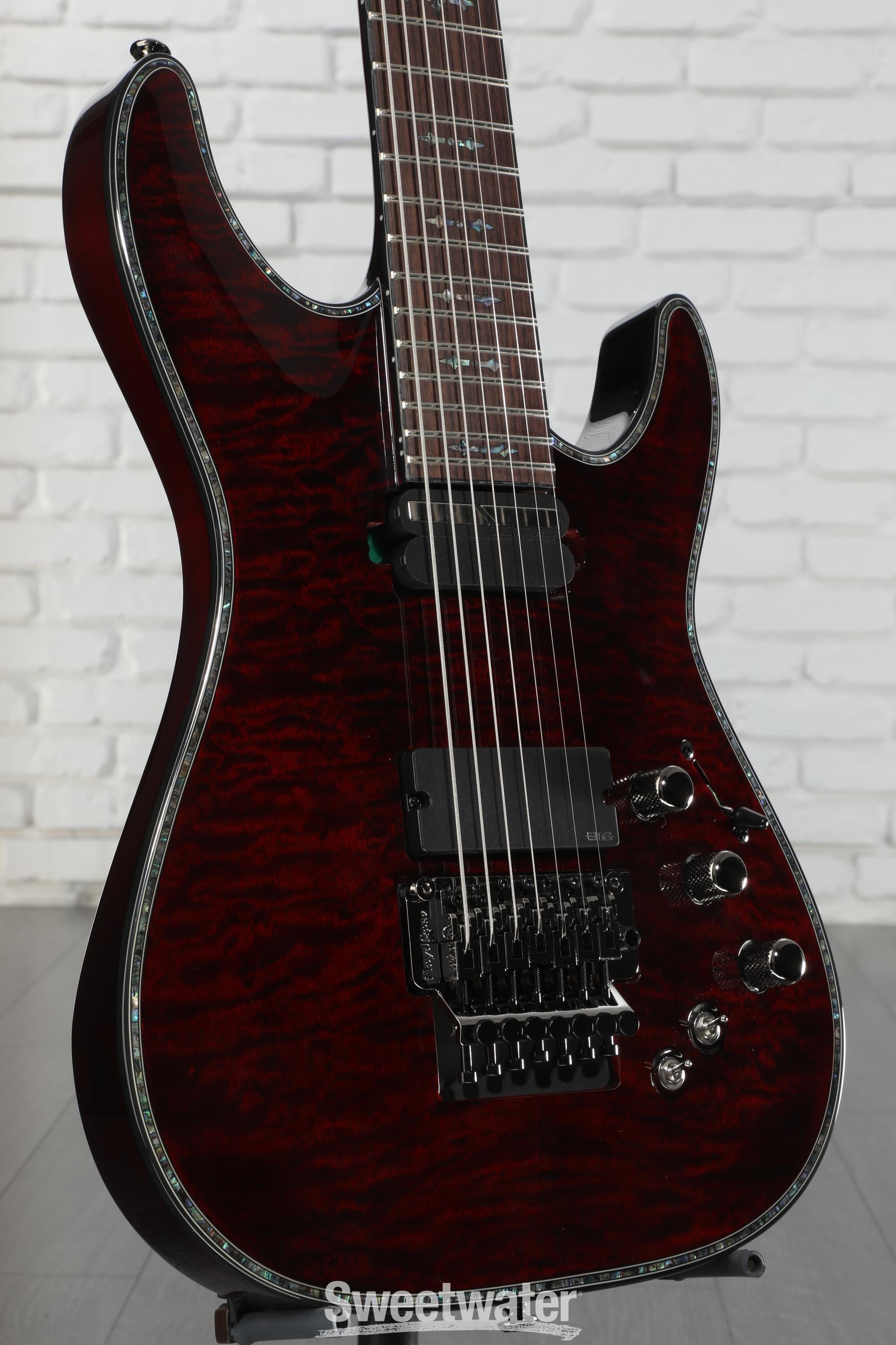 Schecter Hellraiser C-7 FR-S Electric Guitar - Black Cherry