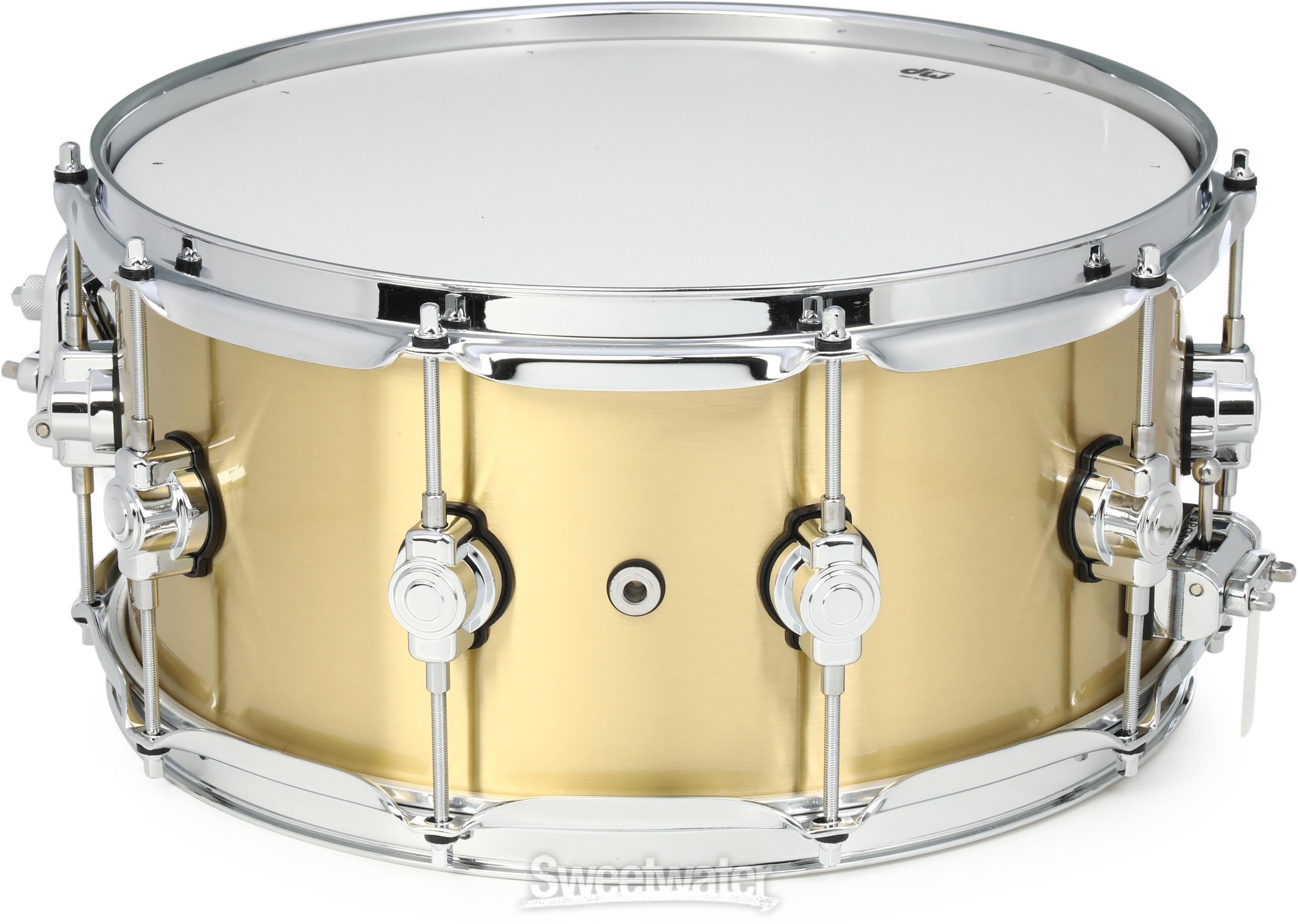 DW Performance Series Brass Snare Drum - 6.5 x 14-inch - Brushed