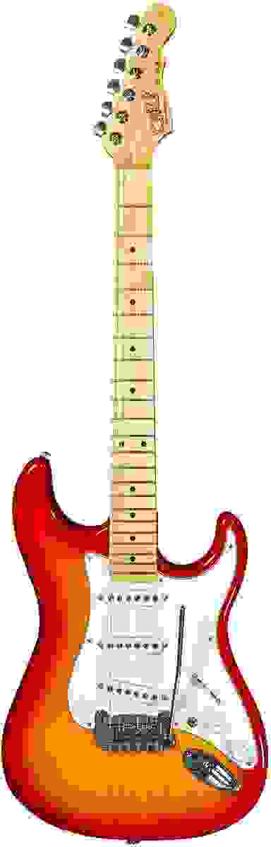 G&L Fullerton Deluxe S-500 Dent 'n' Scratch Electric Guitar - Cherryburst