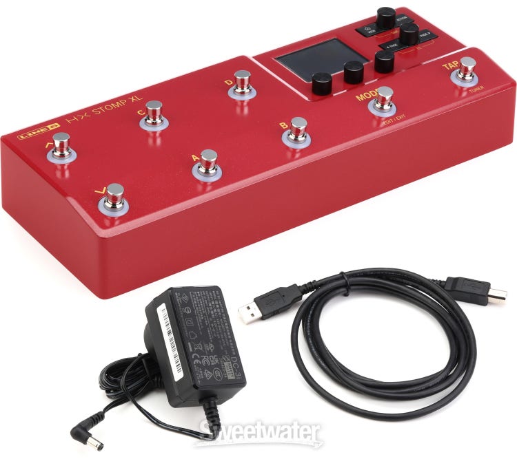 Line 6 HX Stomp XL Guitar Multi-effects Floor Processor - Burgundy  