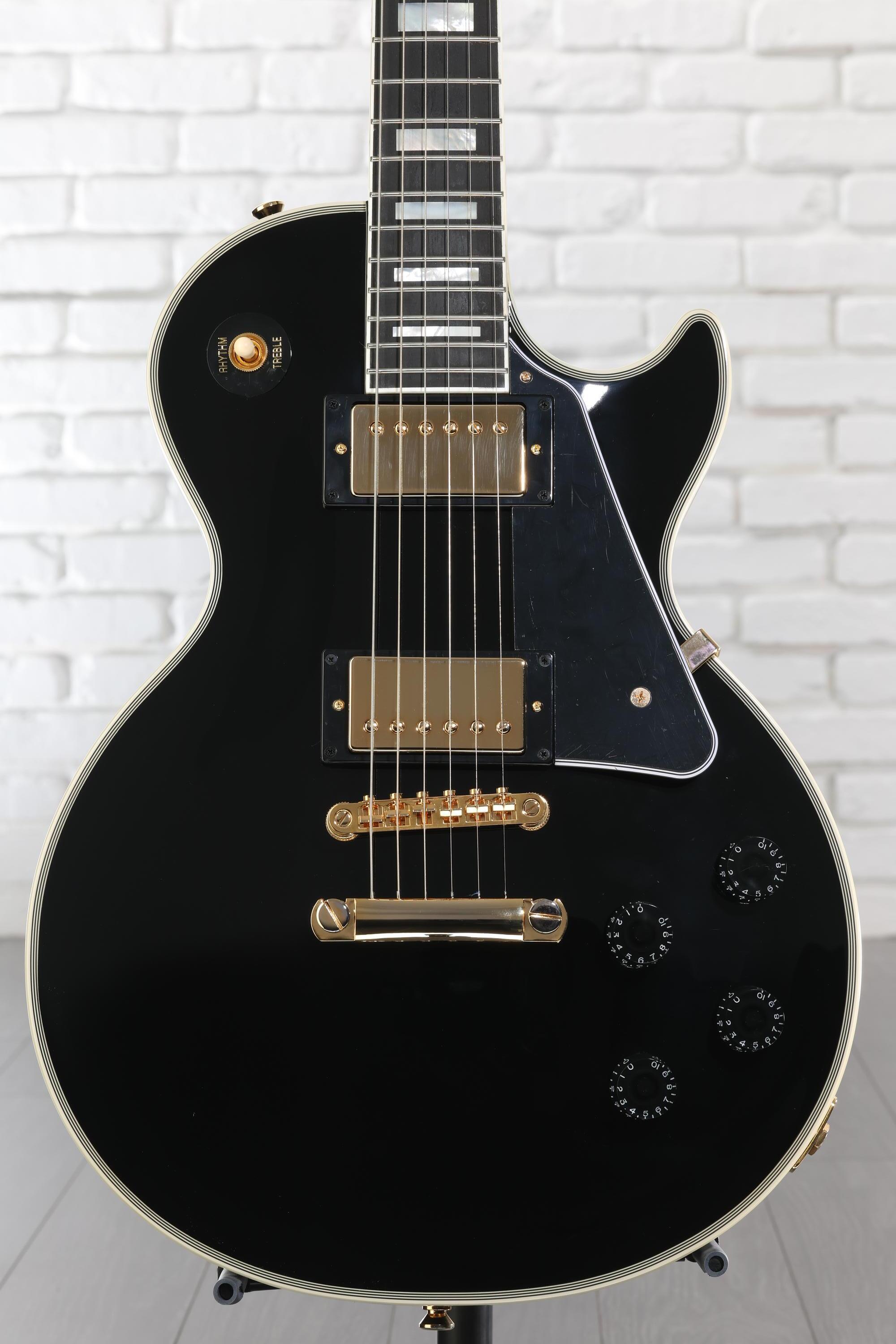 ギター Epiphone Les Paul Custom (Ebony) Epiphone Inspired by Gibson Custom Les Paul Custom Electric Guitar