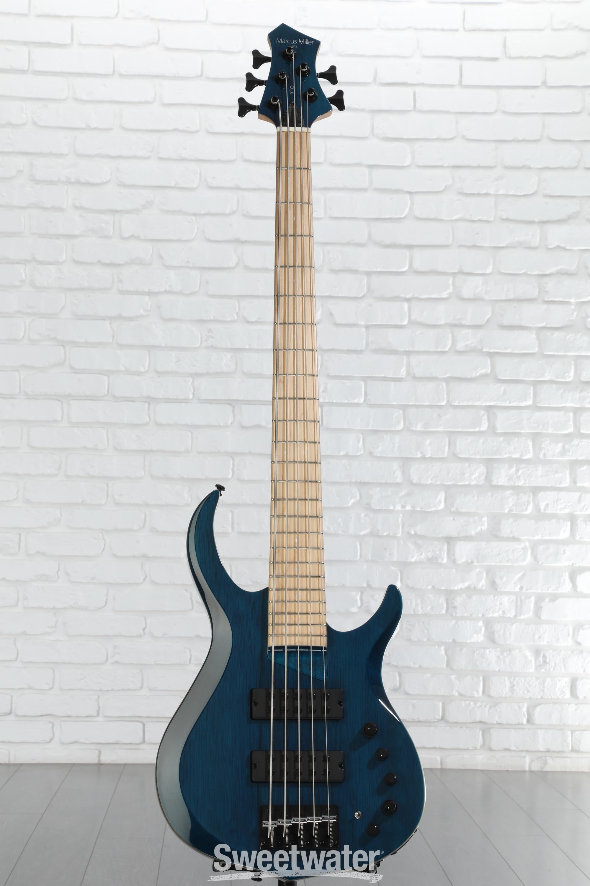 ベース Sire-m2 5st Sire Marcus Miller M2 5-String Bass Guitar Transparent Blue