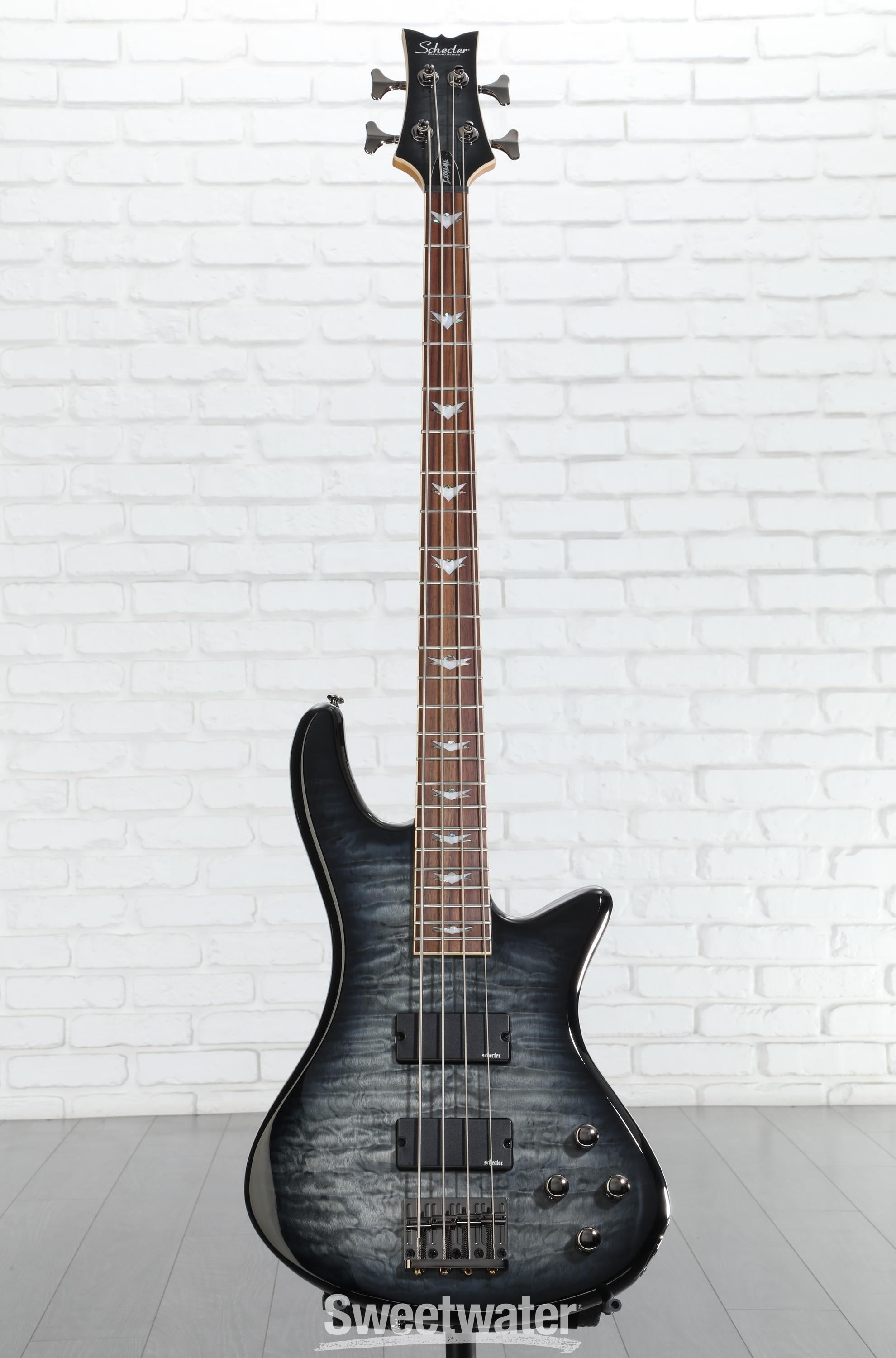 Schecter Stiletto Extreme 4 Bass Guitar - See-Thru Black