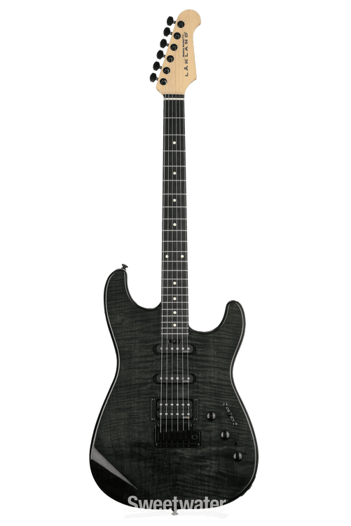 Lakland Skyline 65-S Flamed Maple HSS - Translucent Black with