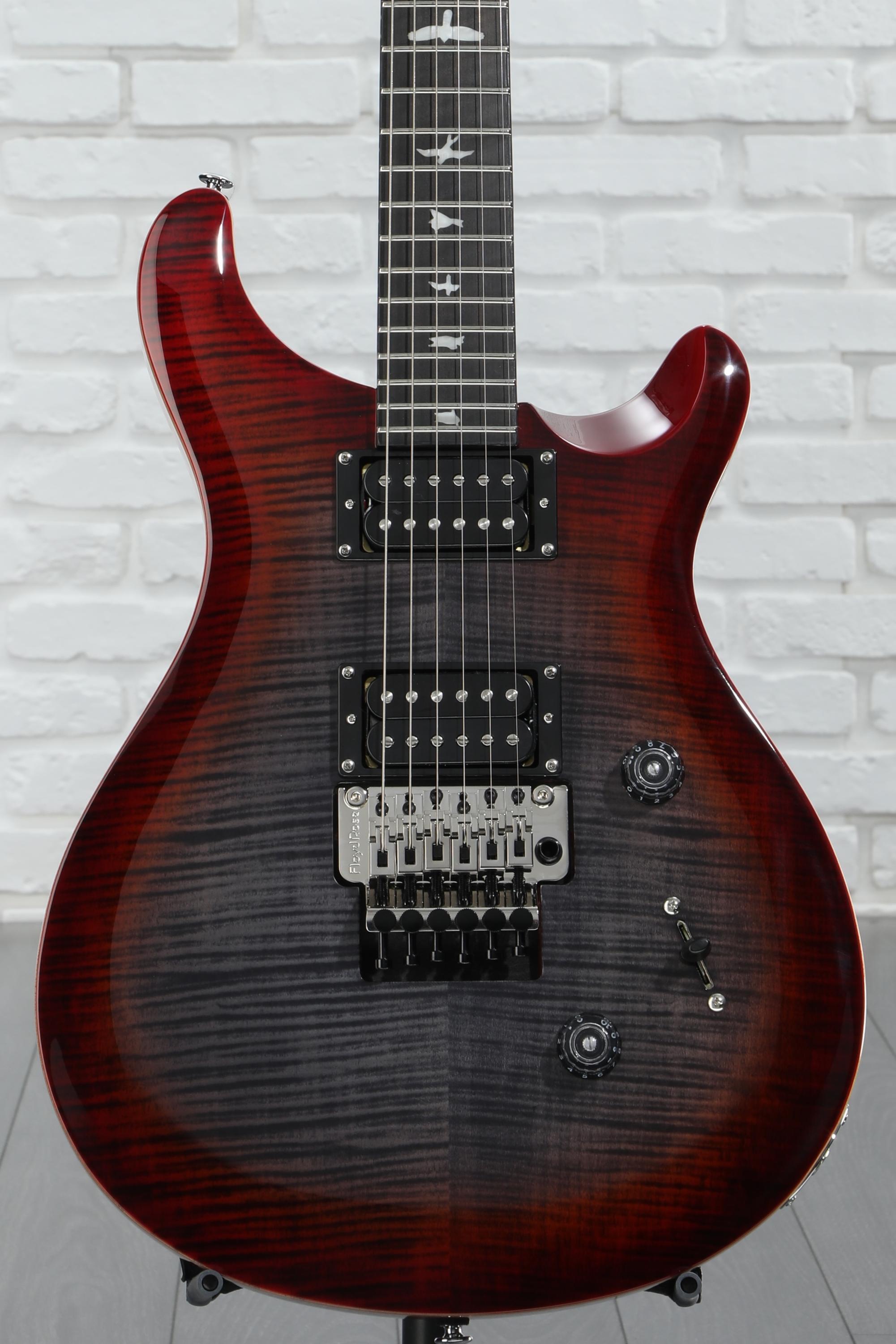 PRS SE Custom 24 Floyd Electric Guitar - Charcoal Cherry