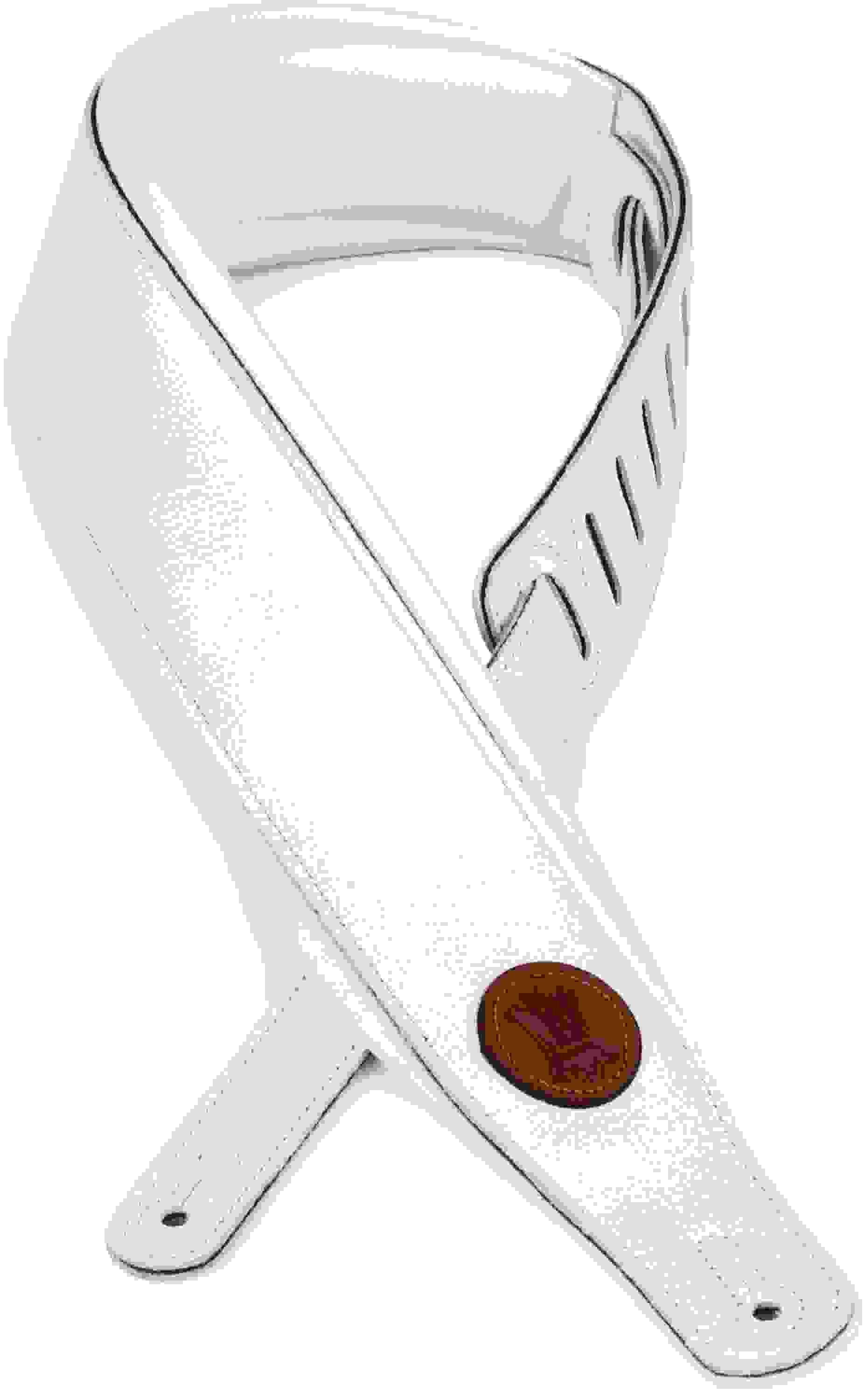 Levy's MSS2 Garment Leather Guitar Strap - White