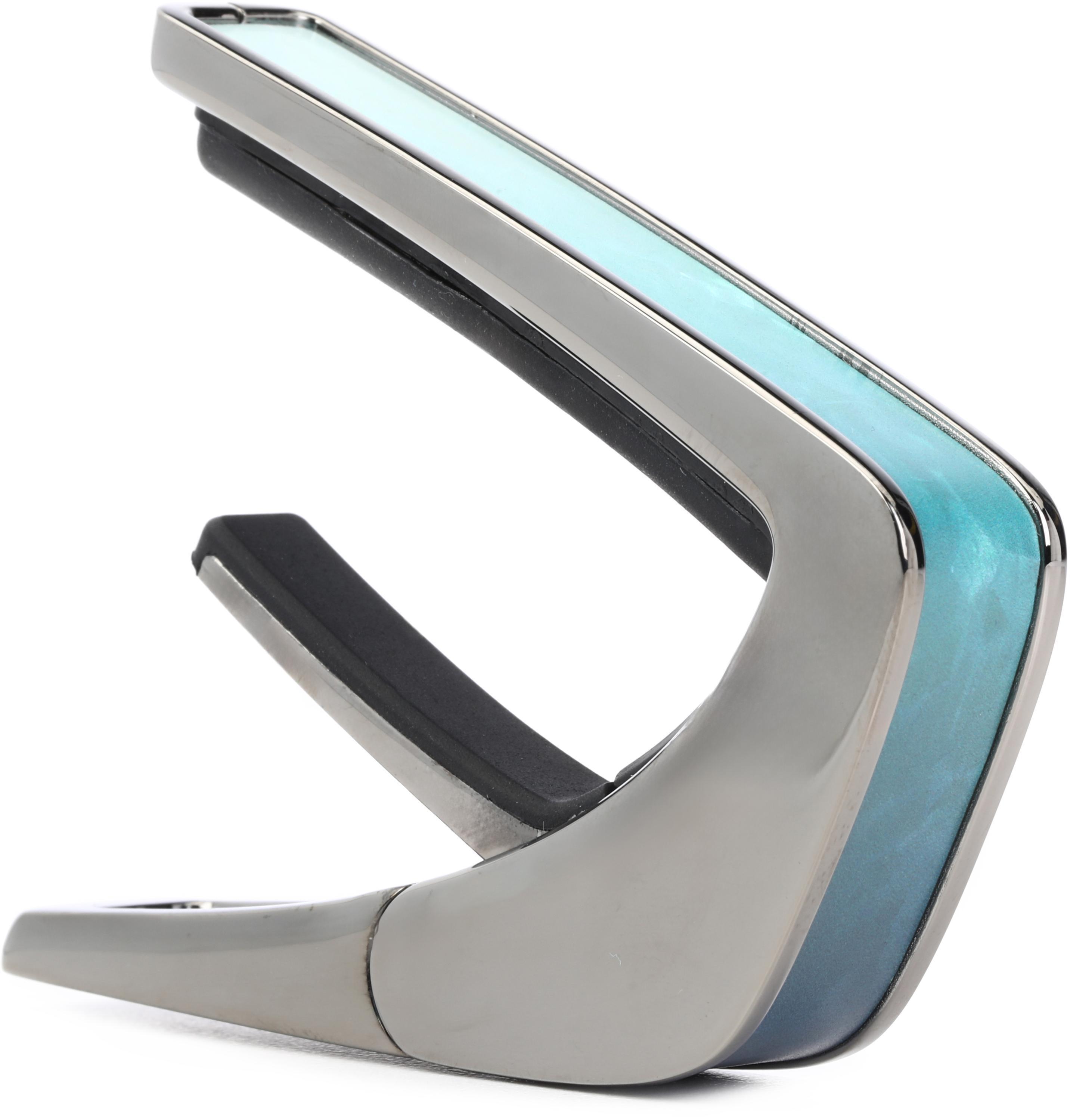 Thalia Deluxe Series Capo - Black Chrome with Azure Seas | Sweetwater